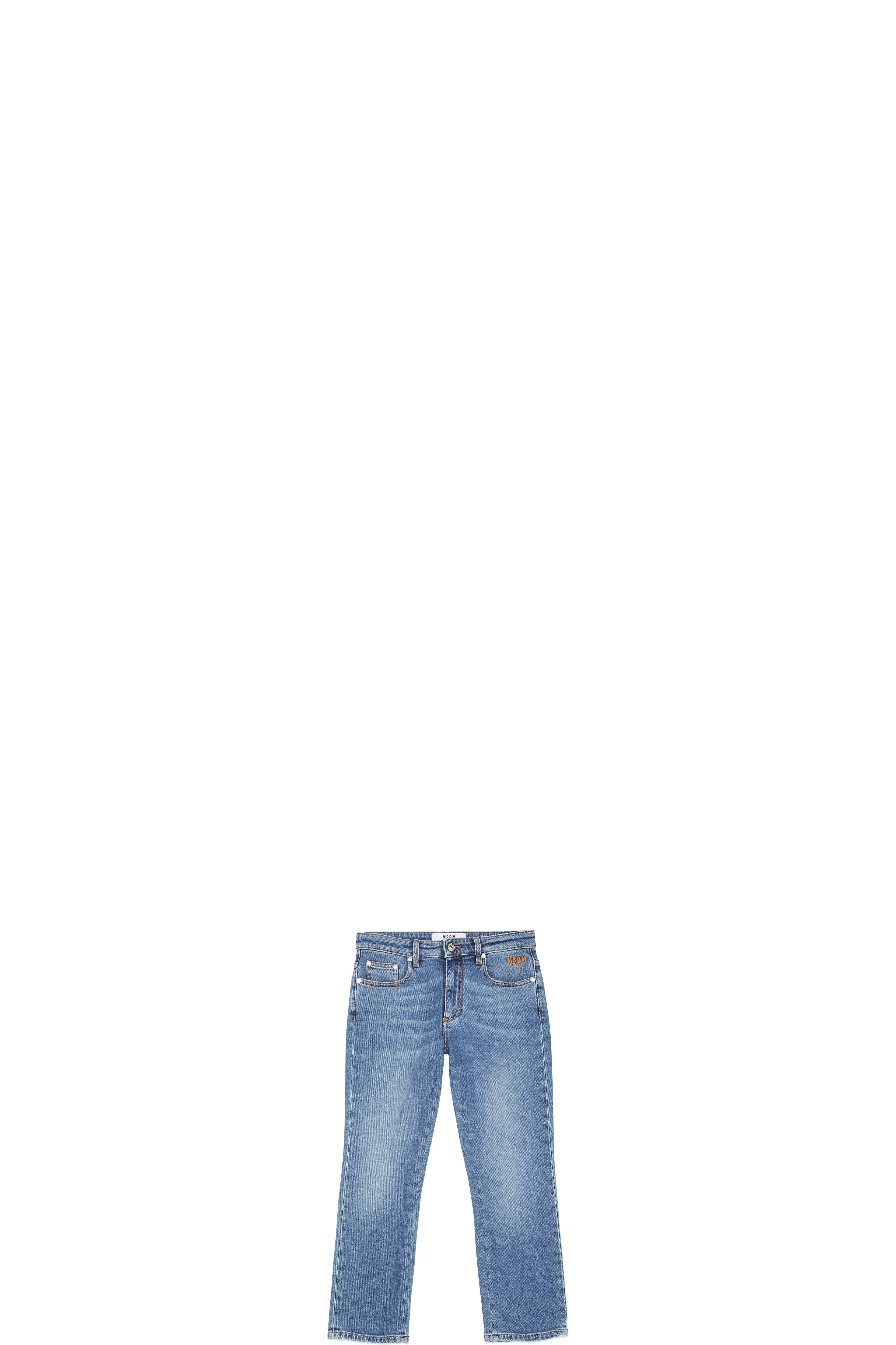 Blue Crystal Logo Jeans