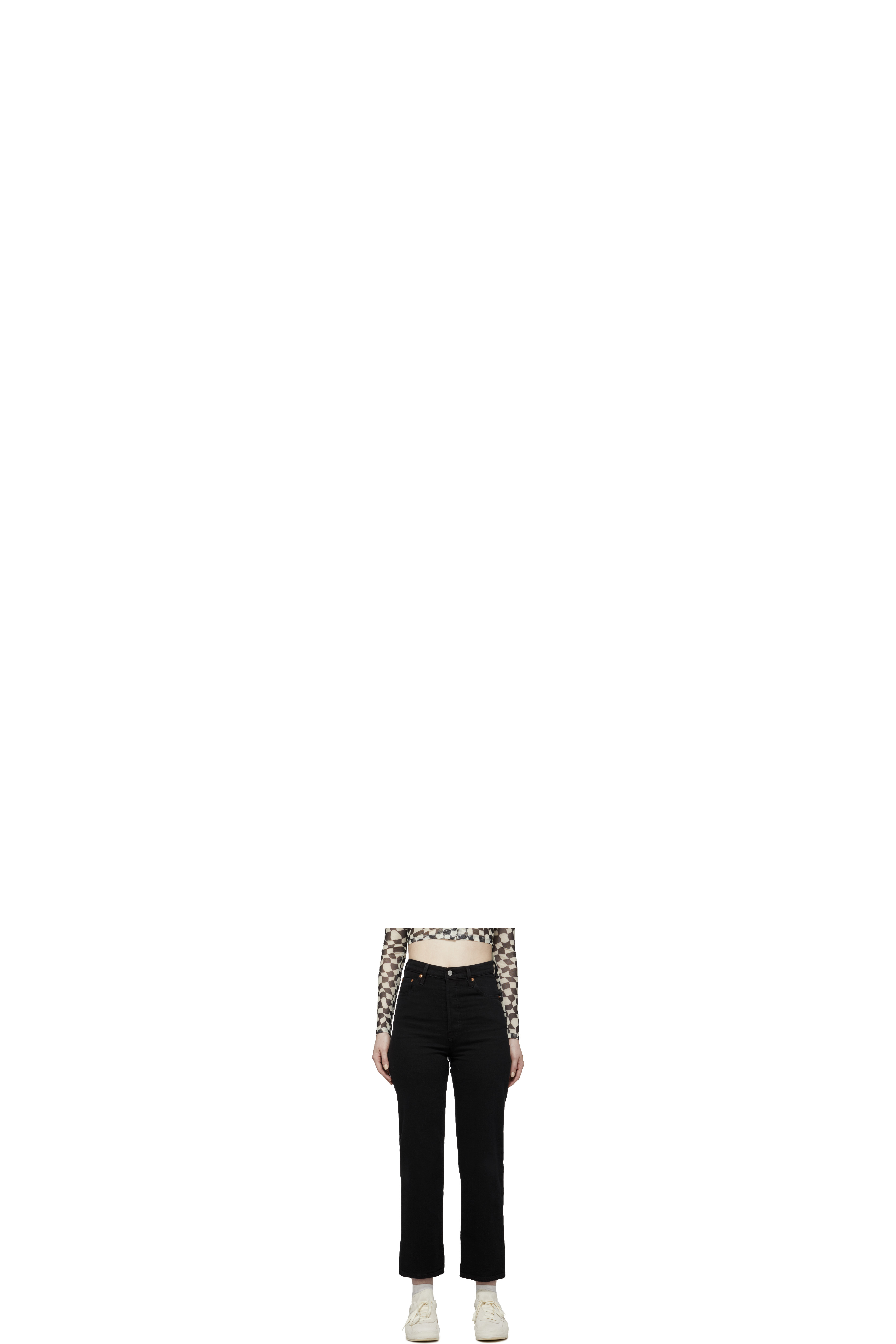 Black 501® Original Cropped Jeans