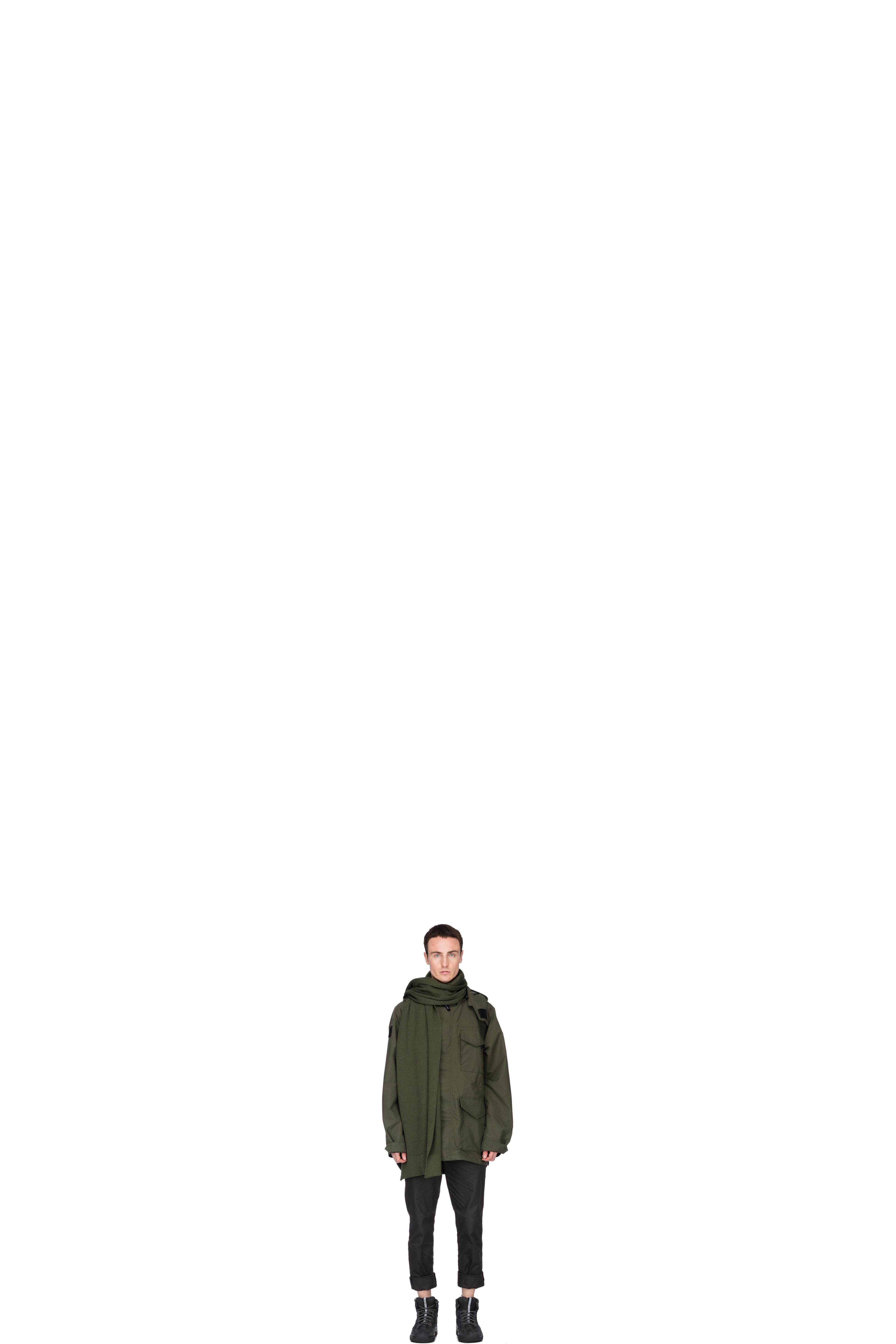 Écharpe en Maille Gaufrée Vert