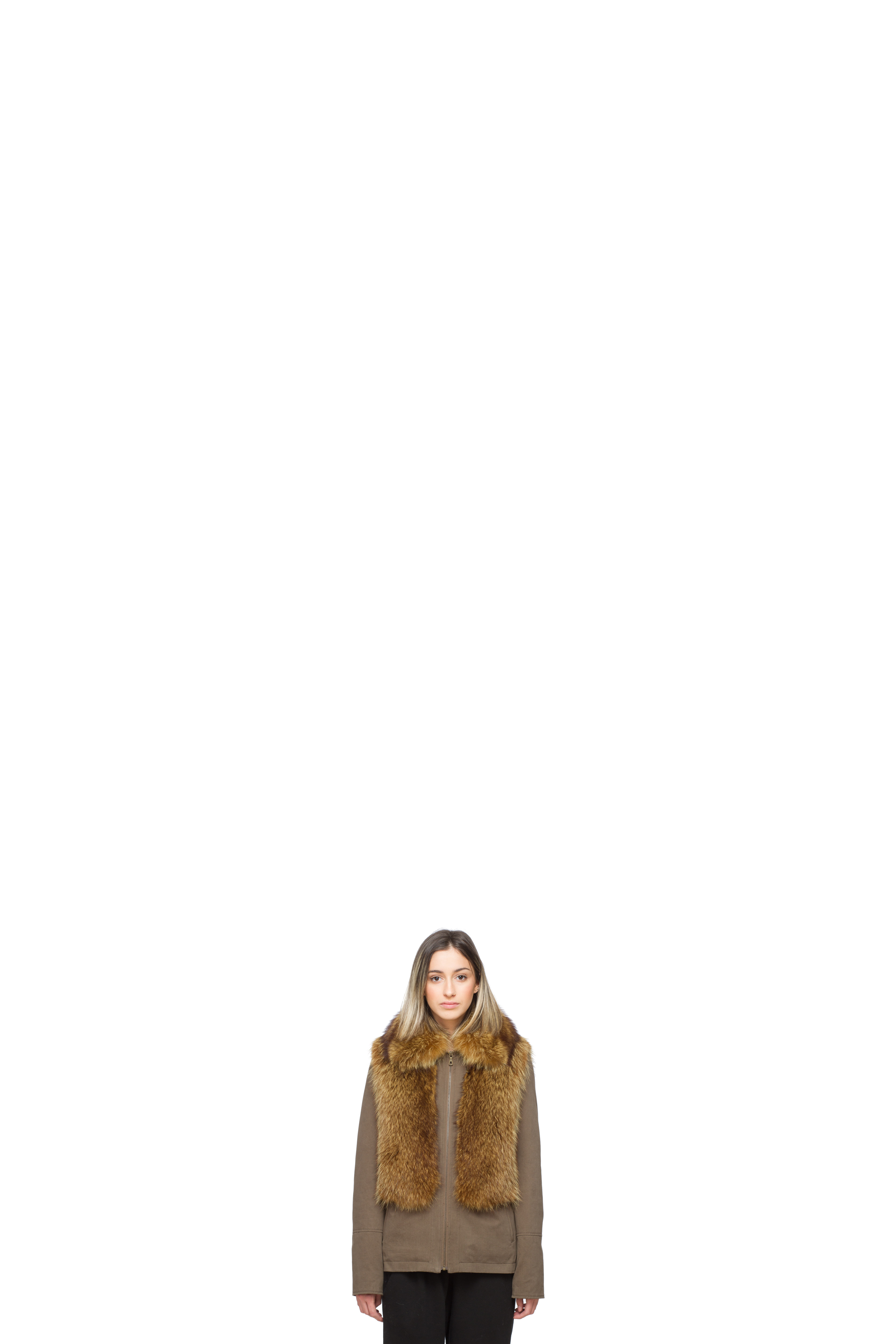 Green Raccoon Vest Jacket