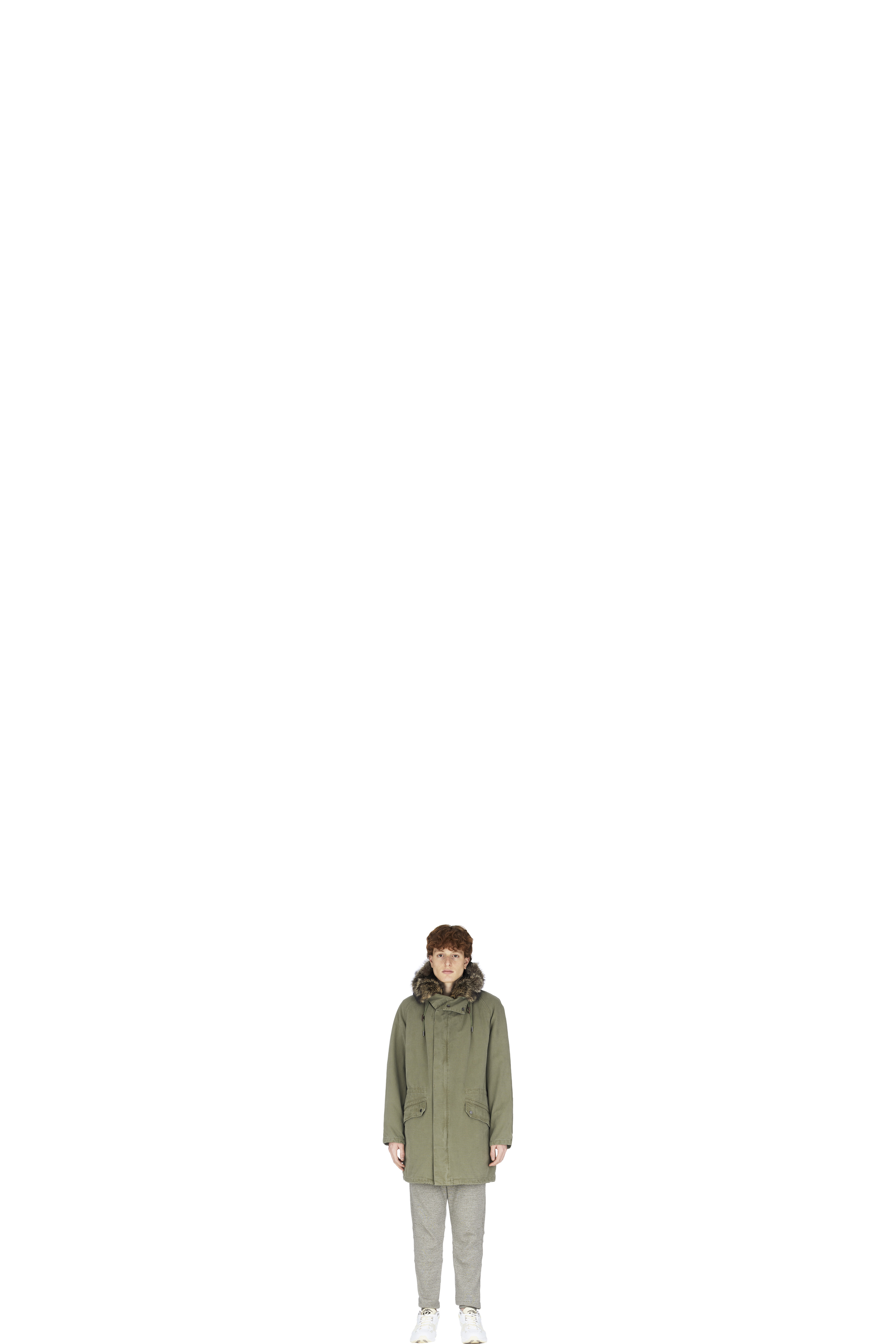 Parka Fourrure Lapin Coton Vert