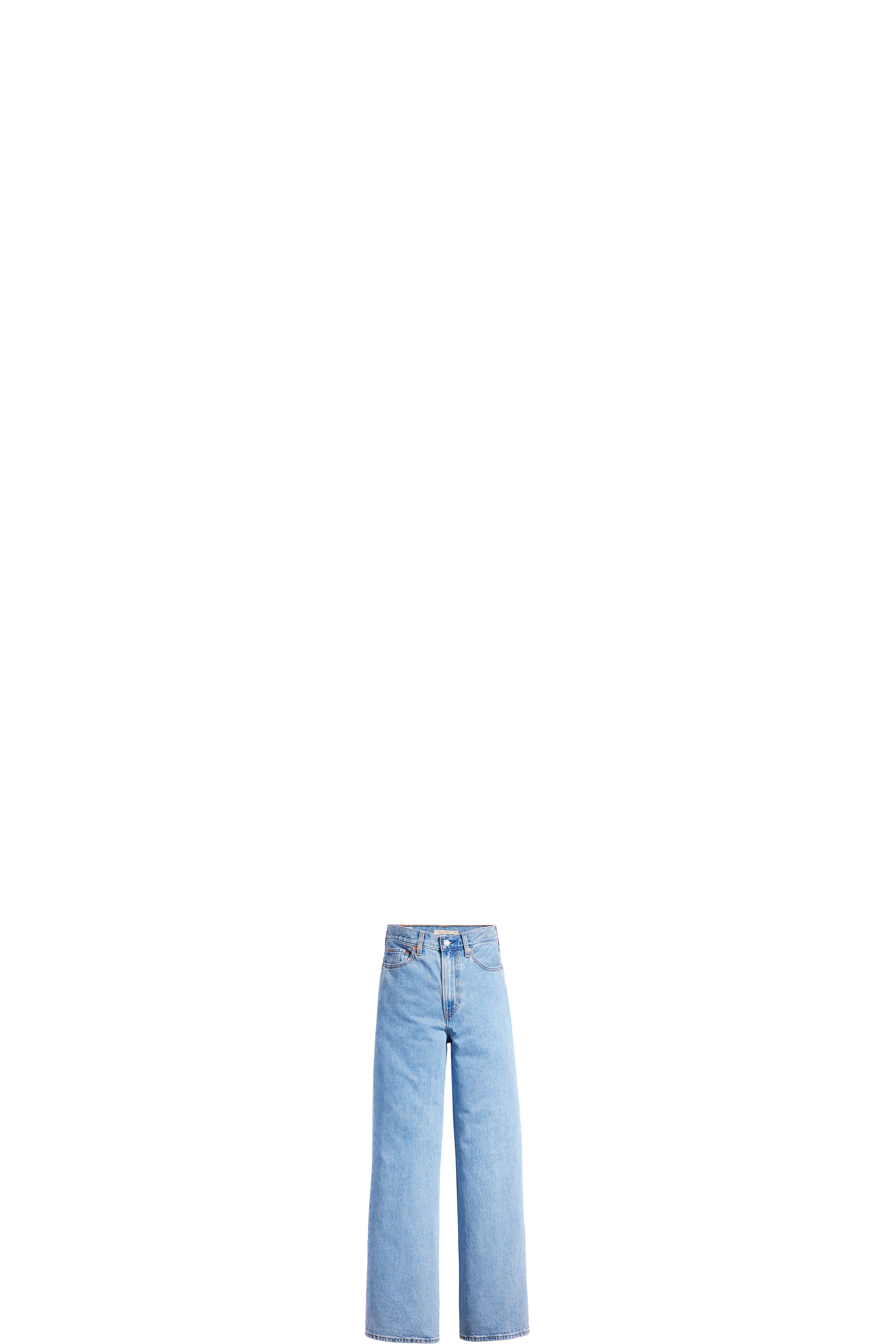 Blue Ribcage Wide Leg Jeans