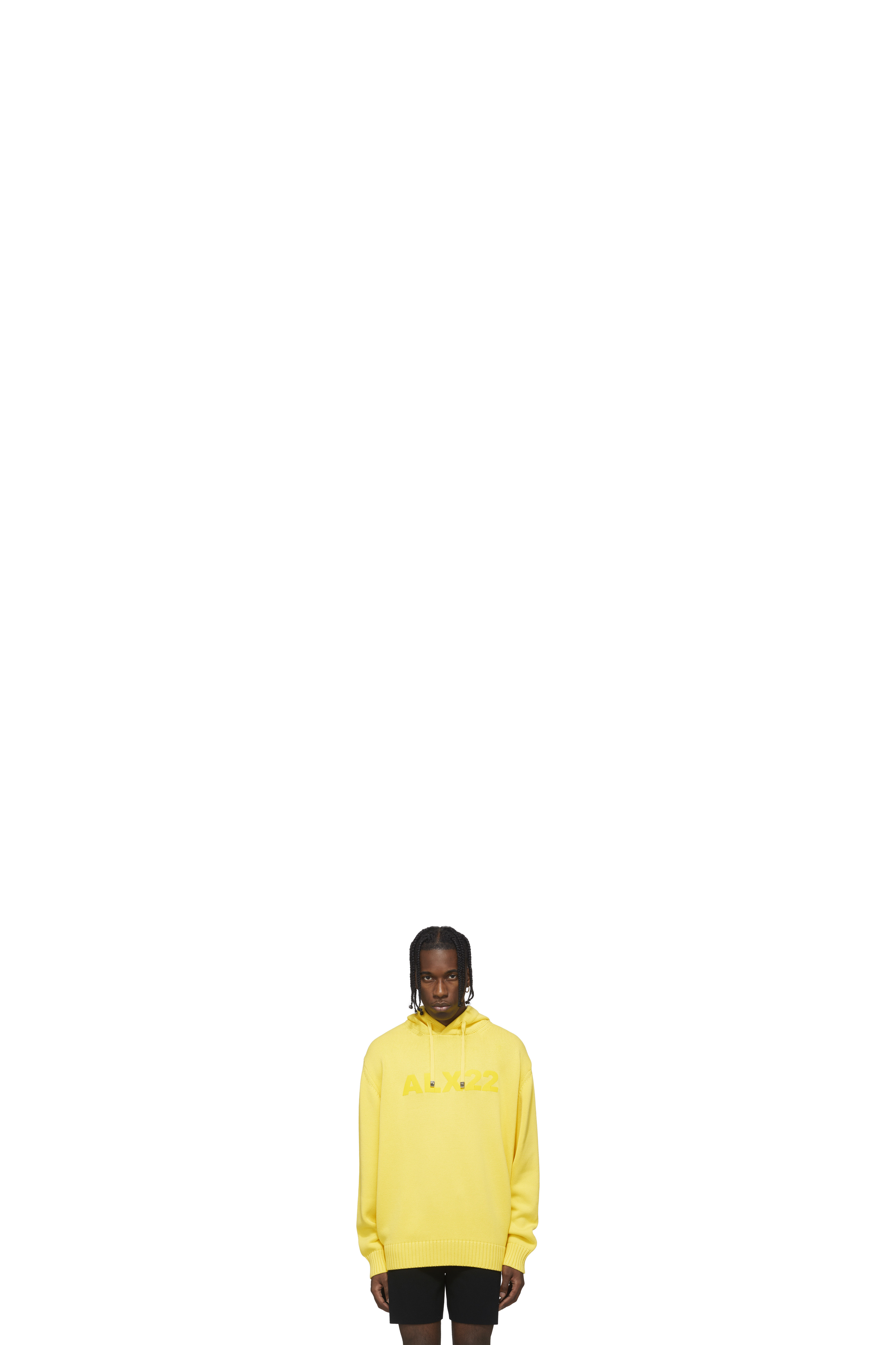 Yellow Treated Logo Hoodie