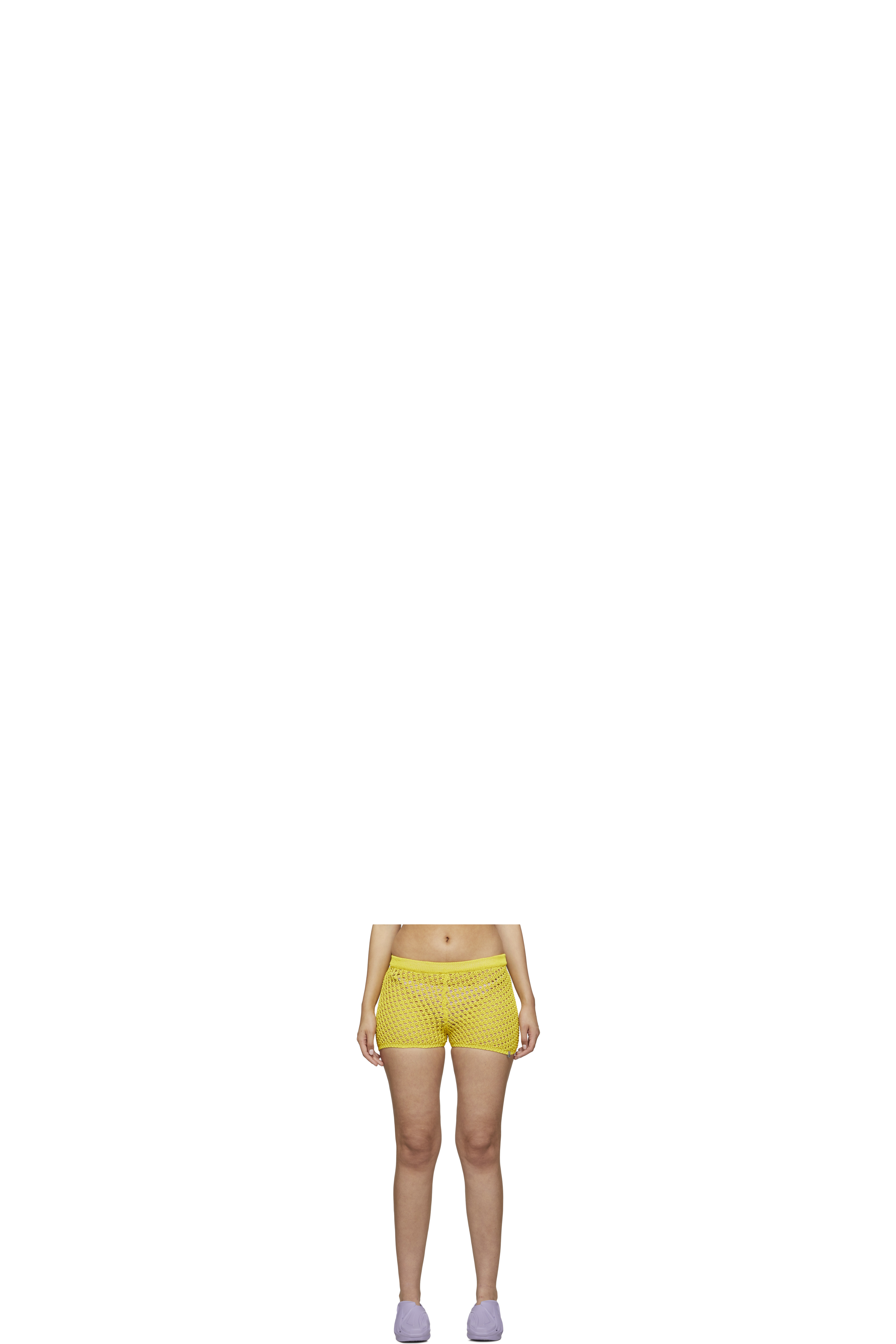 Yellow Crochet Shorts