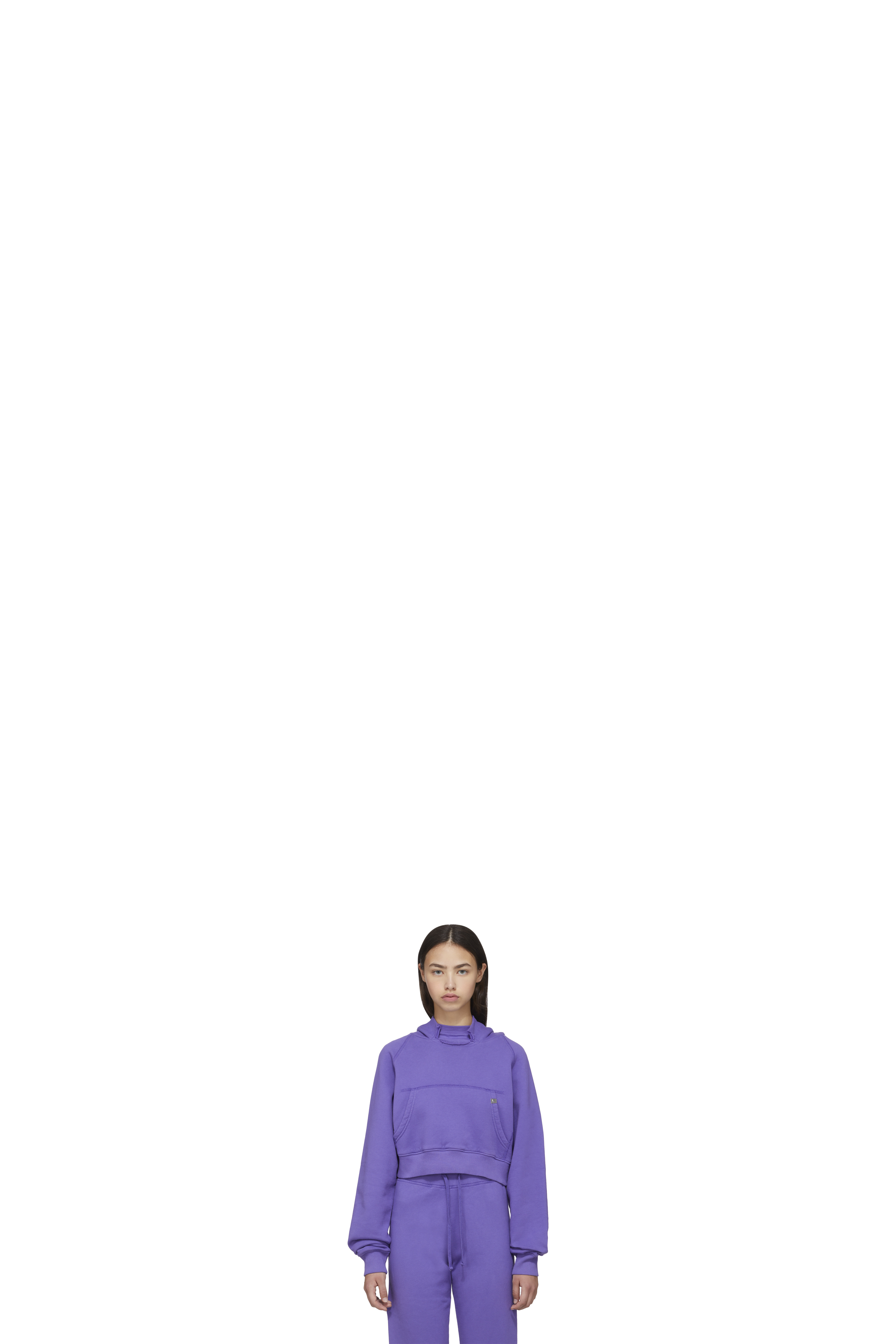 Purple Cropped Hoodie