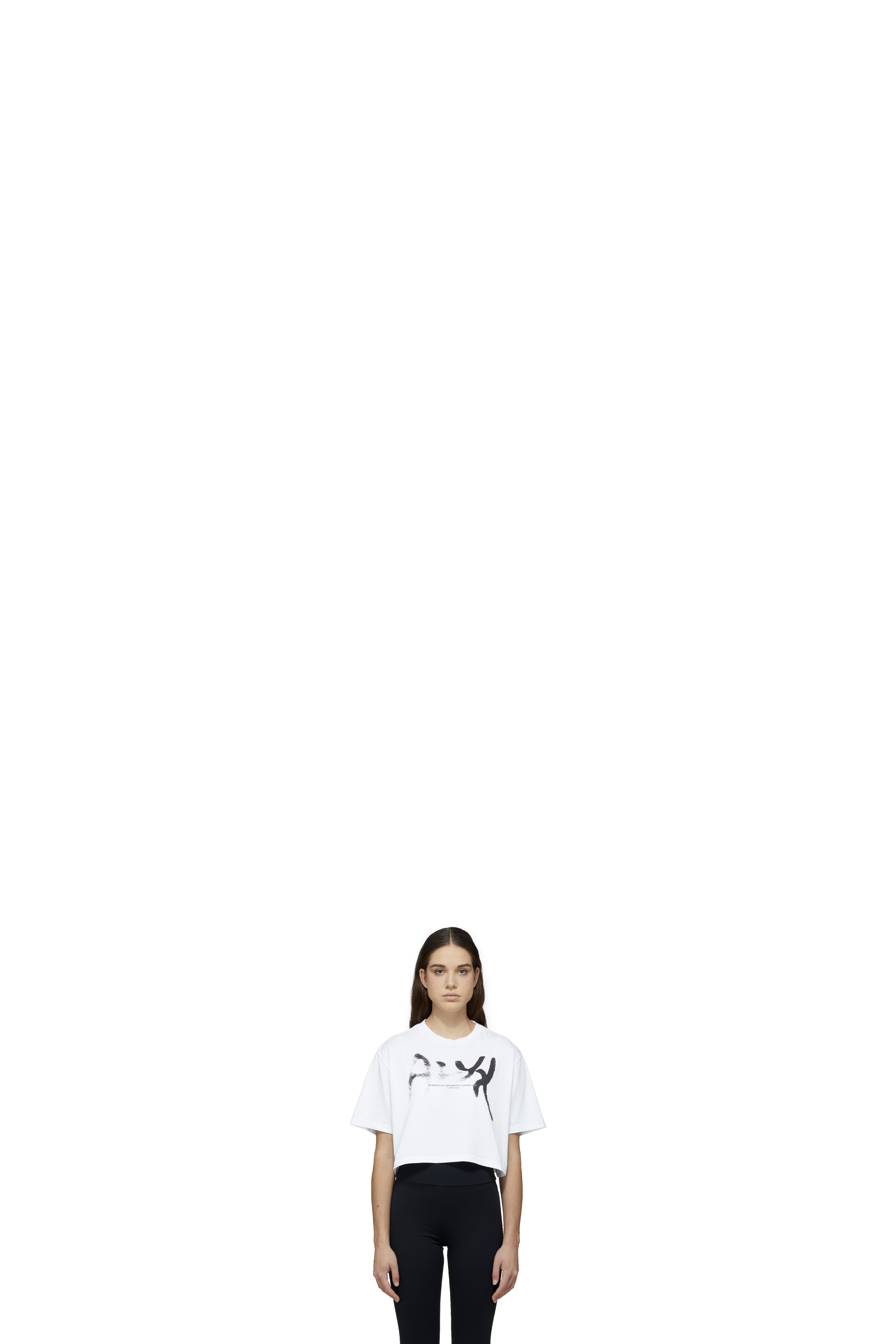 White Meaningful Connection Cropped T-Shirt