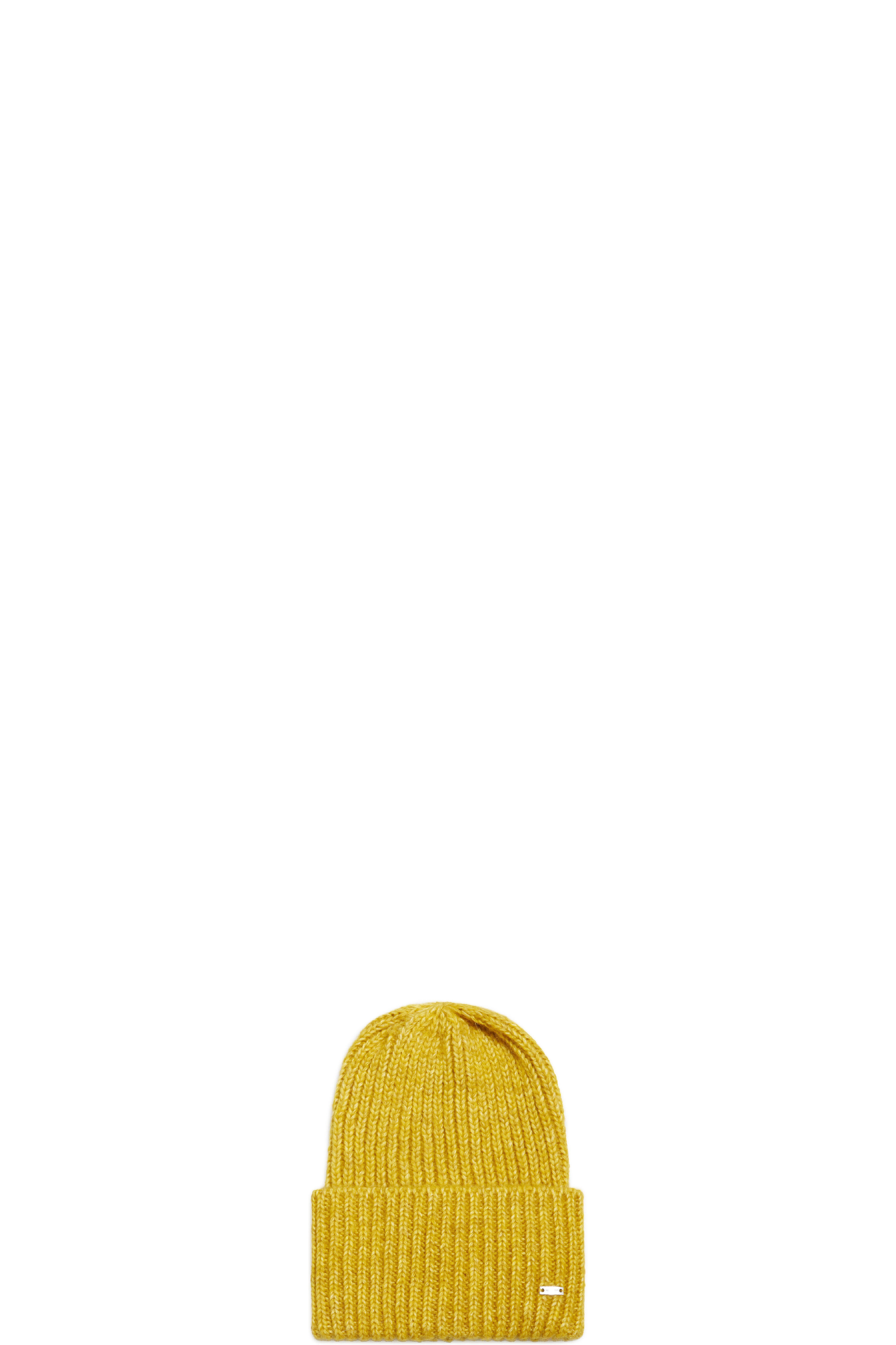 Gold Recycled Ribbed Beanie