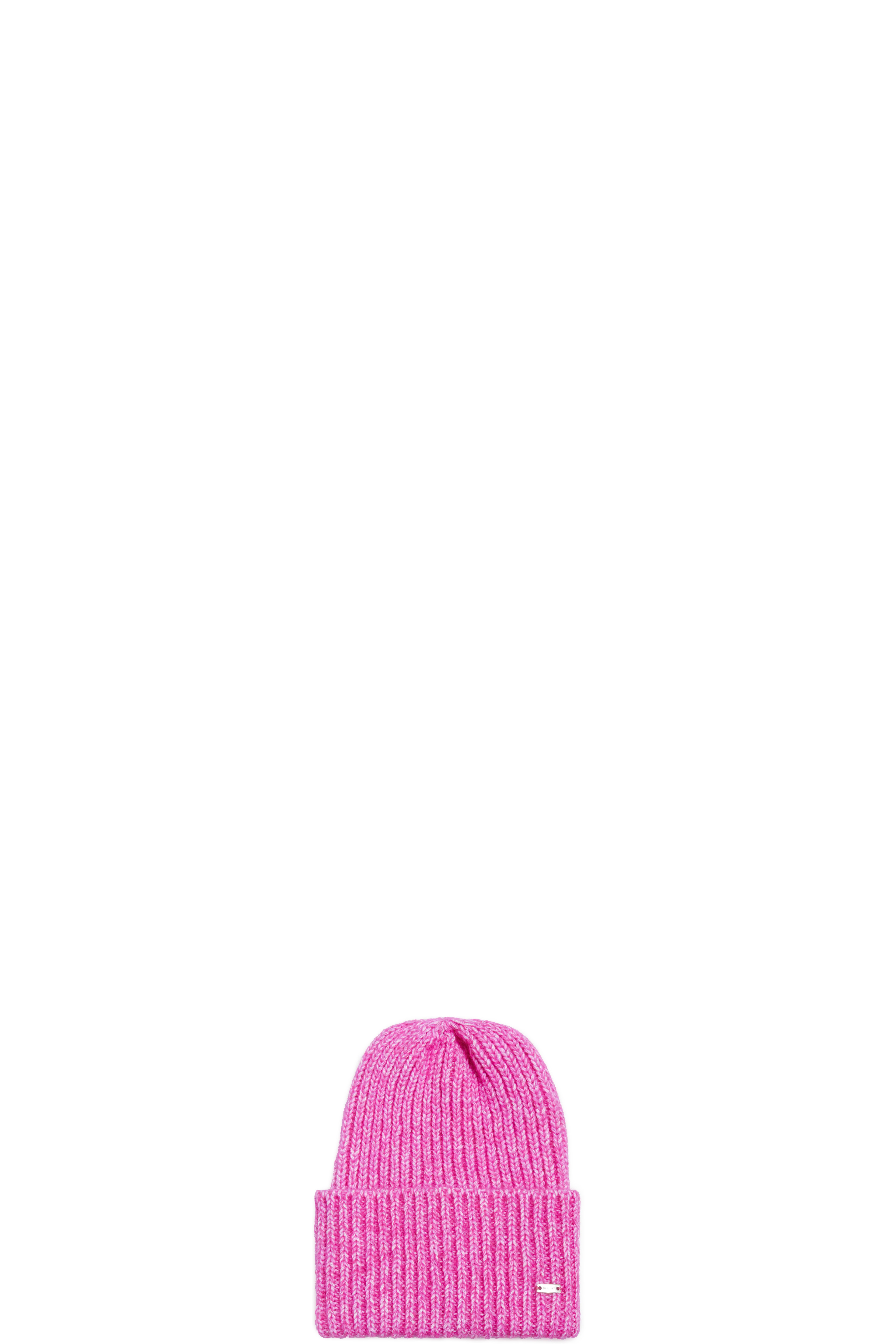 Pink Recycled Ribbed Beanie