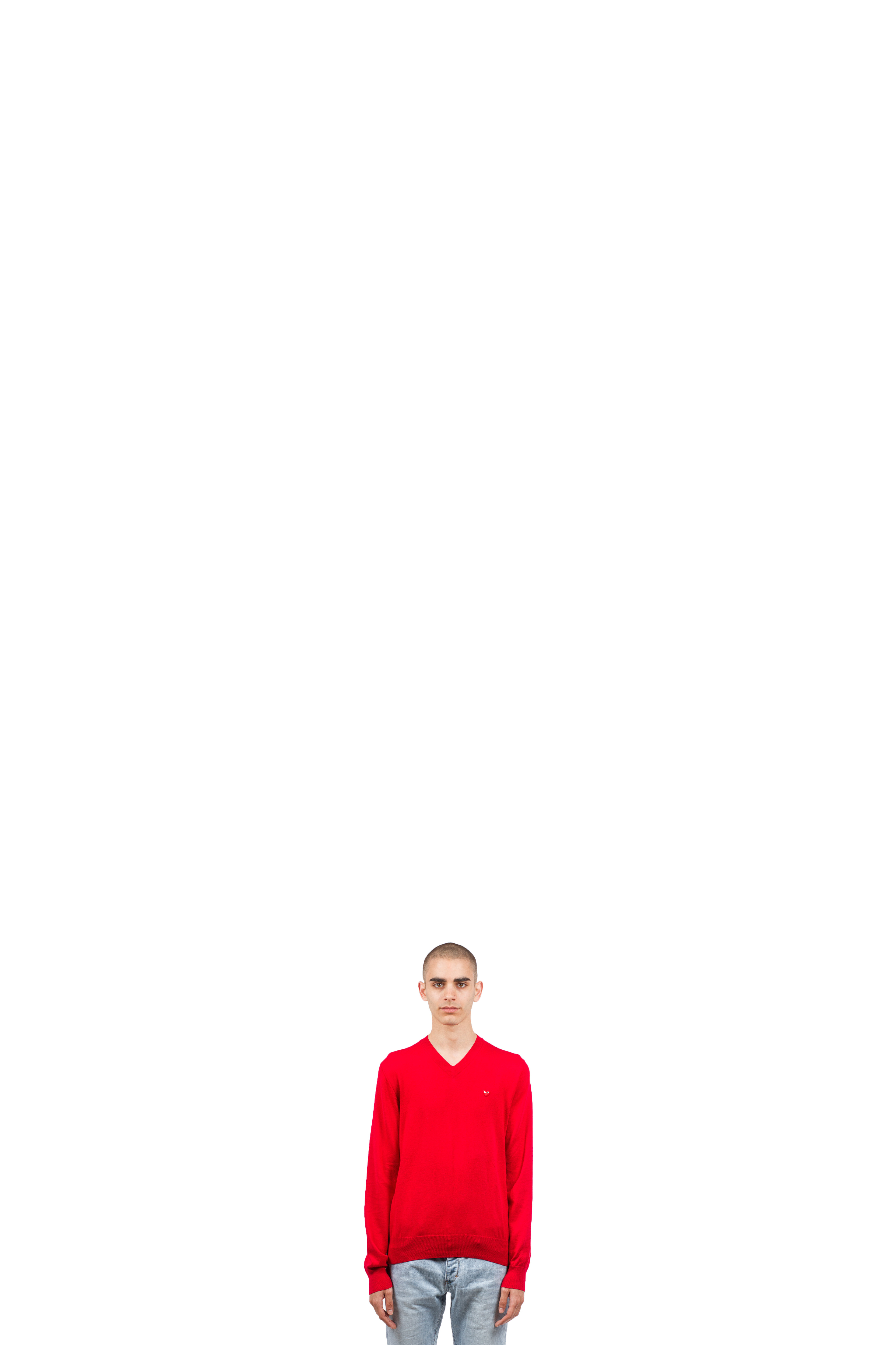 Pull Petit Coeur Rouge Rouge