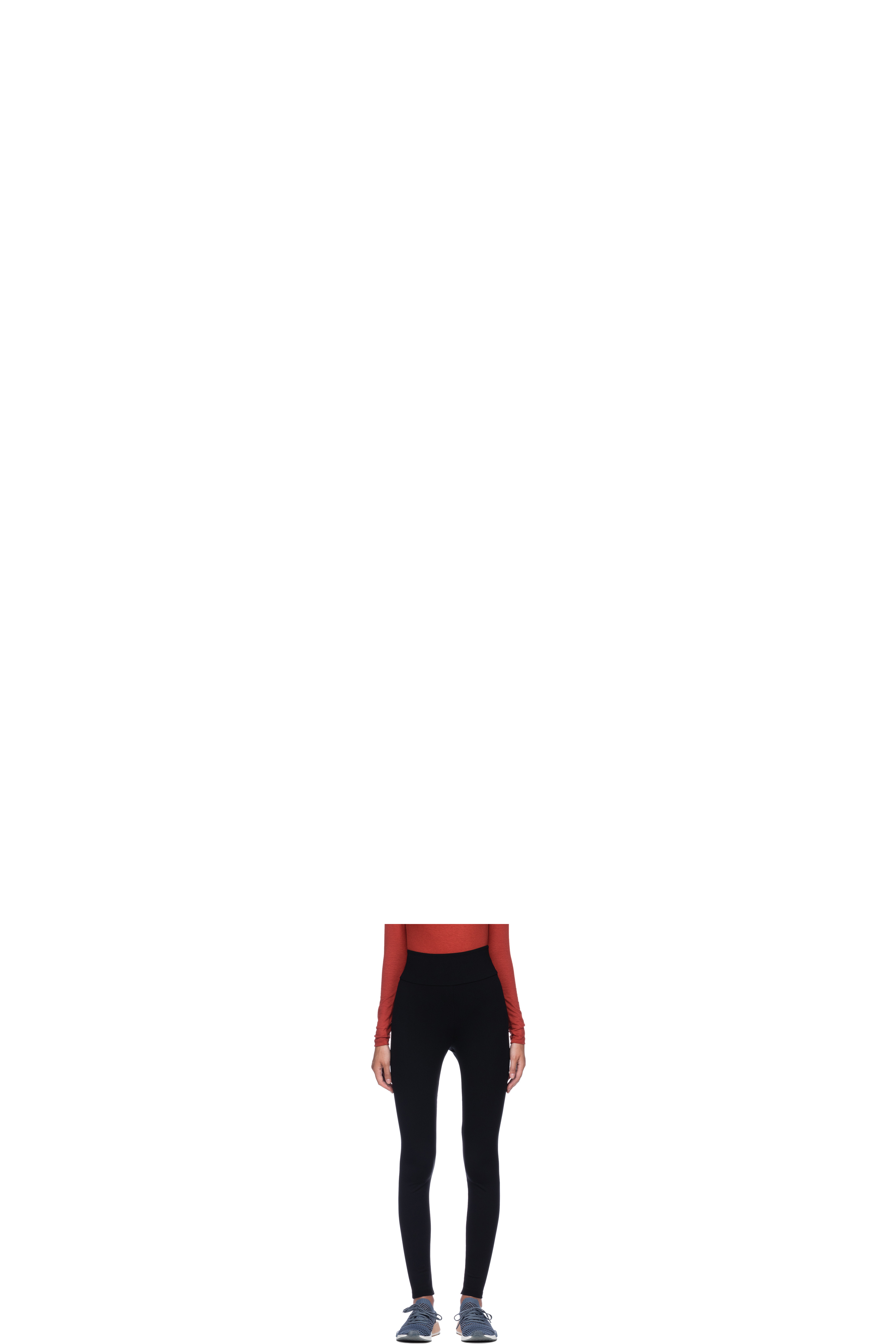 Leggings zippés à taille haute Noir