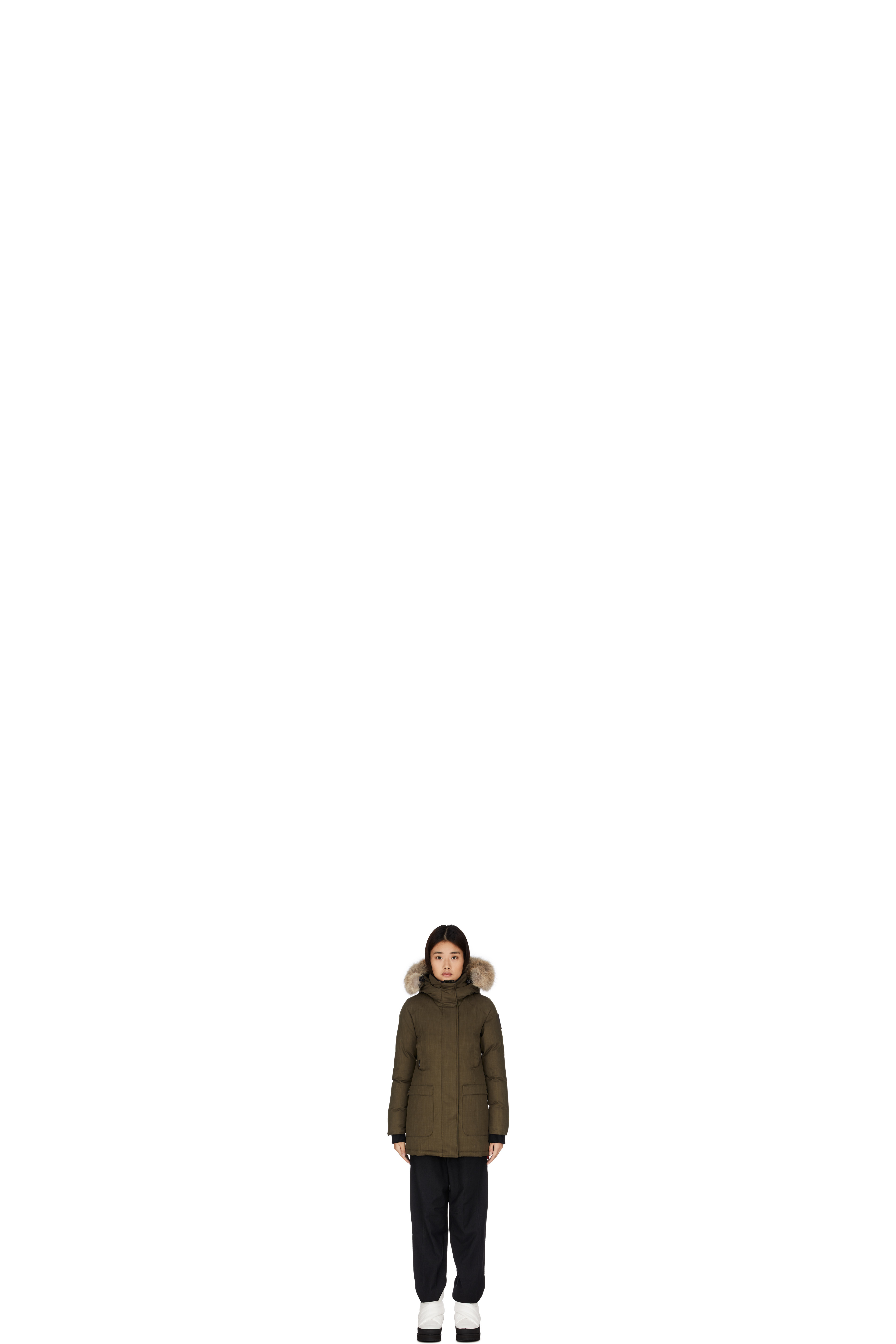 Parka Carla Court Encapuchonné Vert