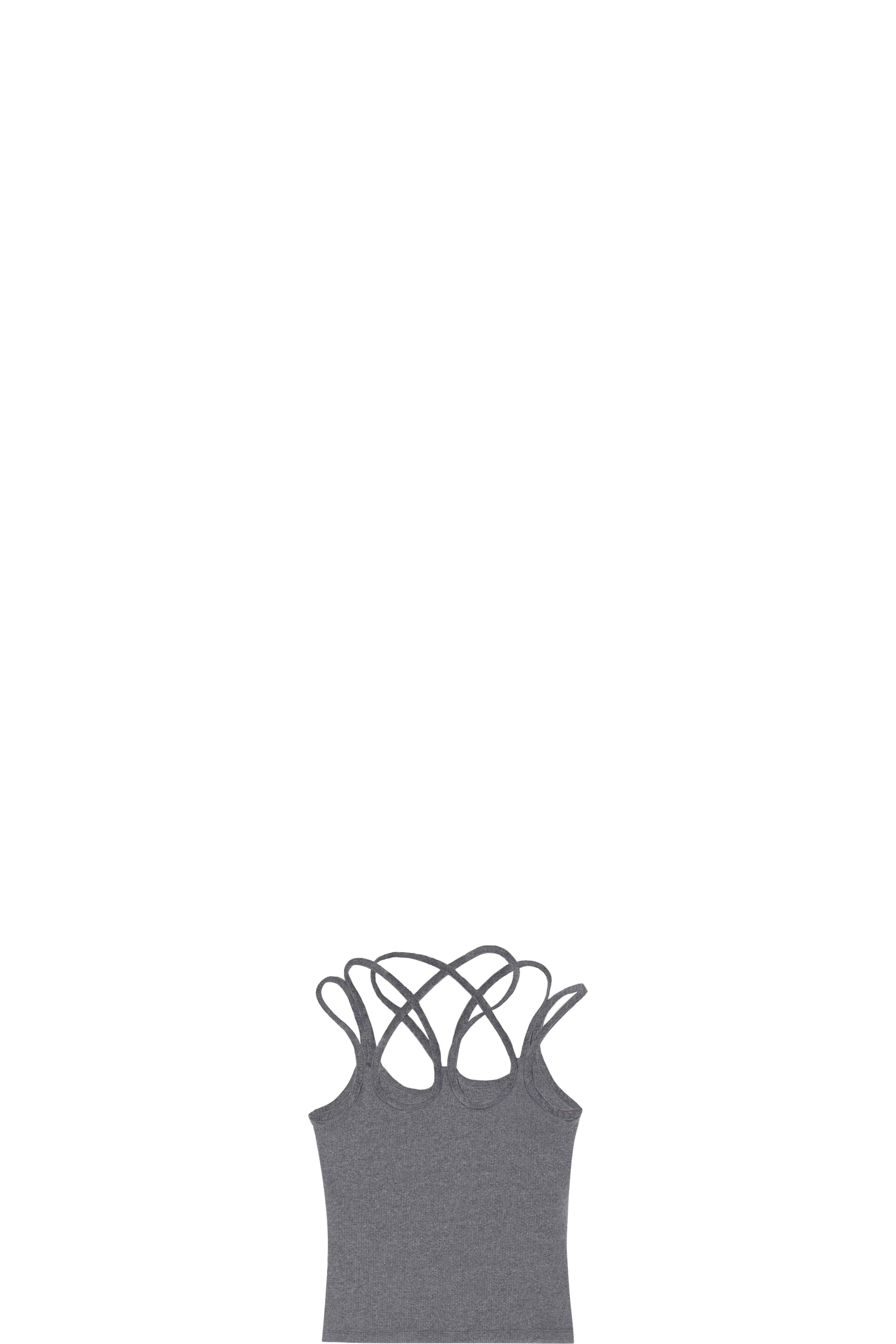 Grey Strap Tank Top