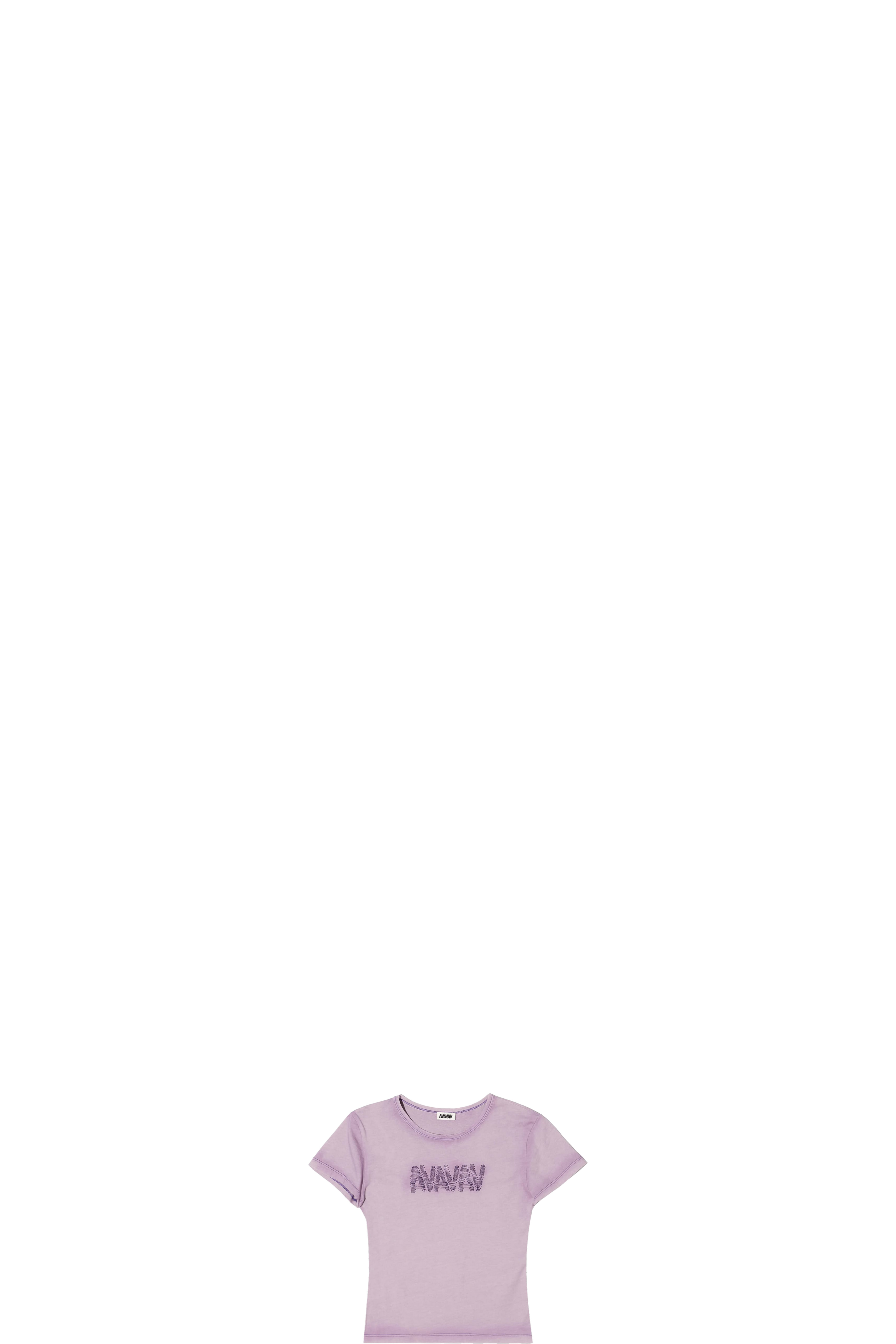 Purple Cutout Logo Bady T-Shirt