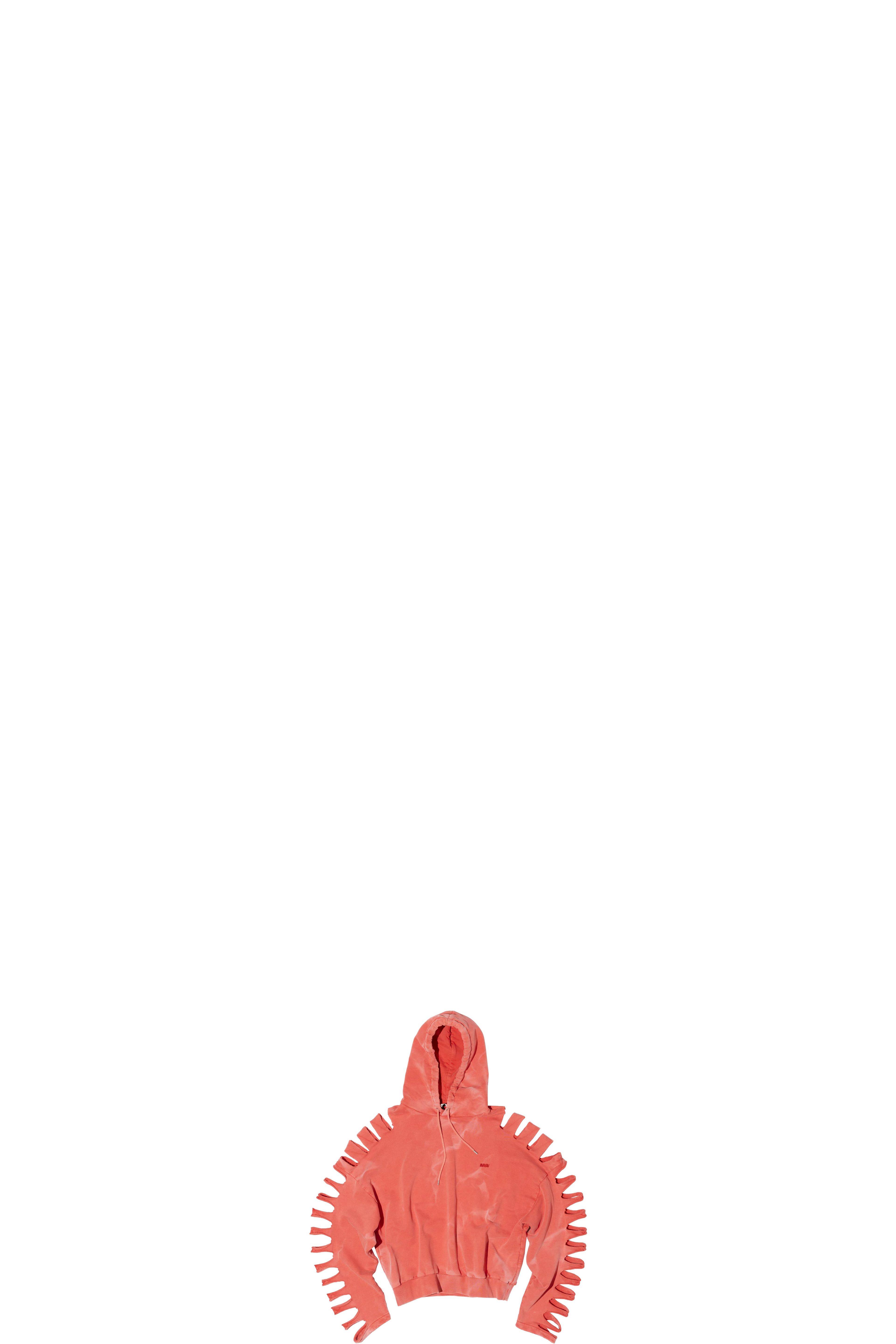 Sweat à capuche découpé Rouge