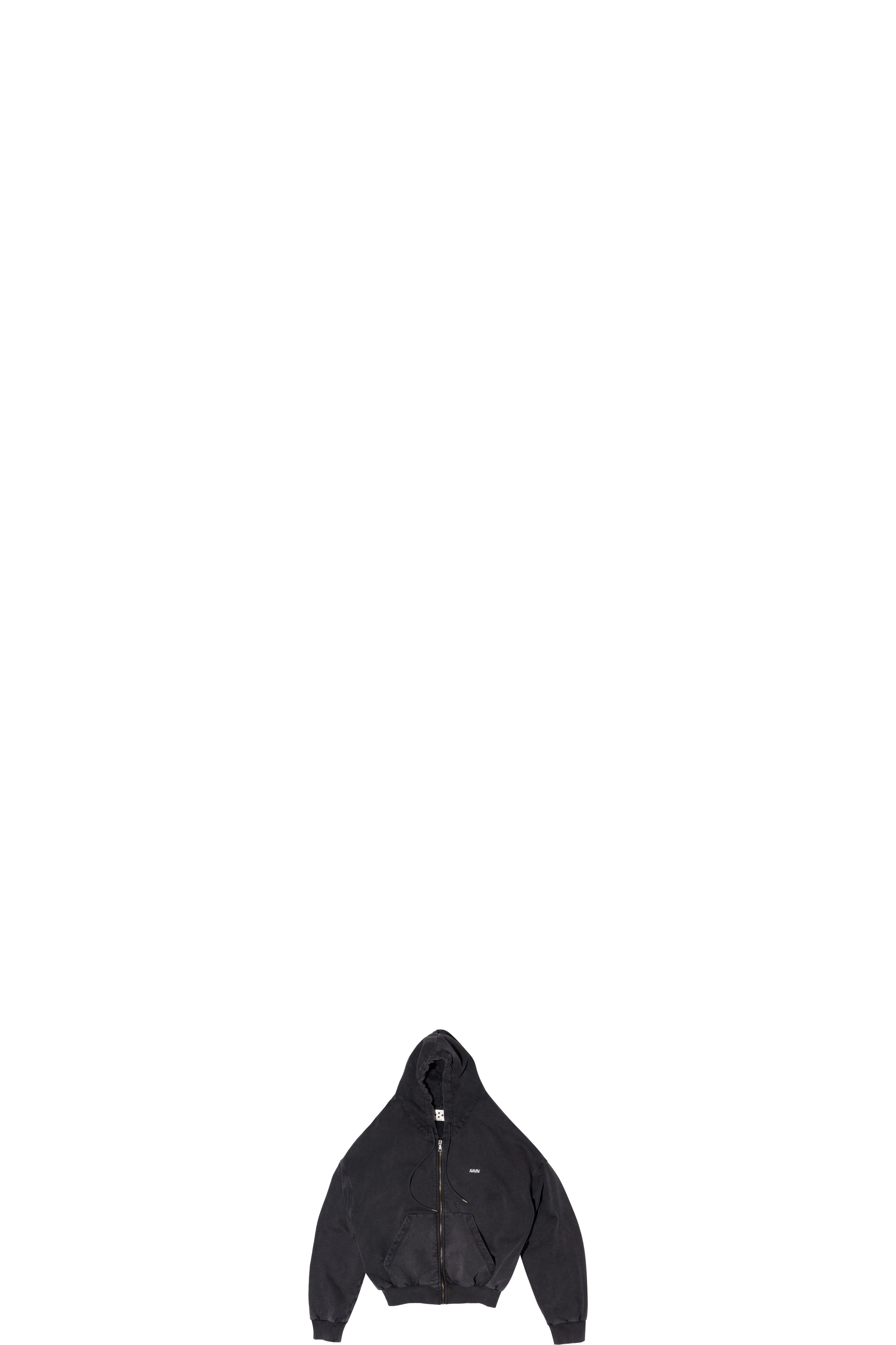 Black Shoulderless Hoodie