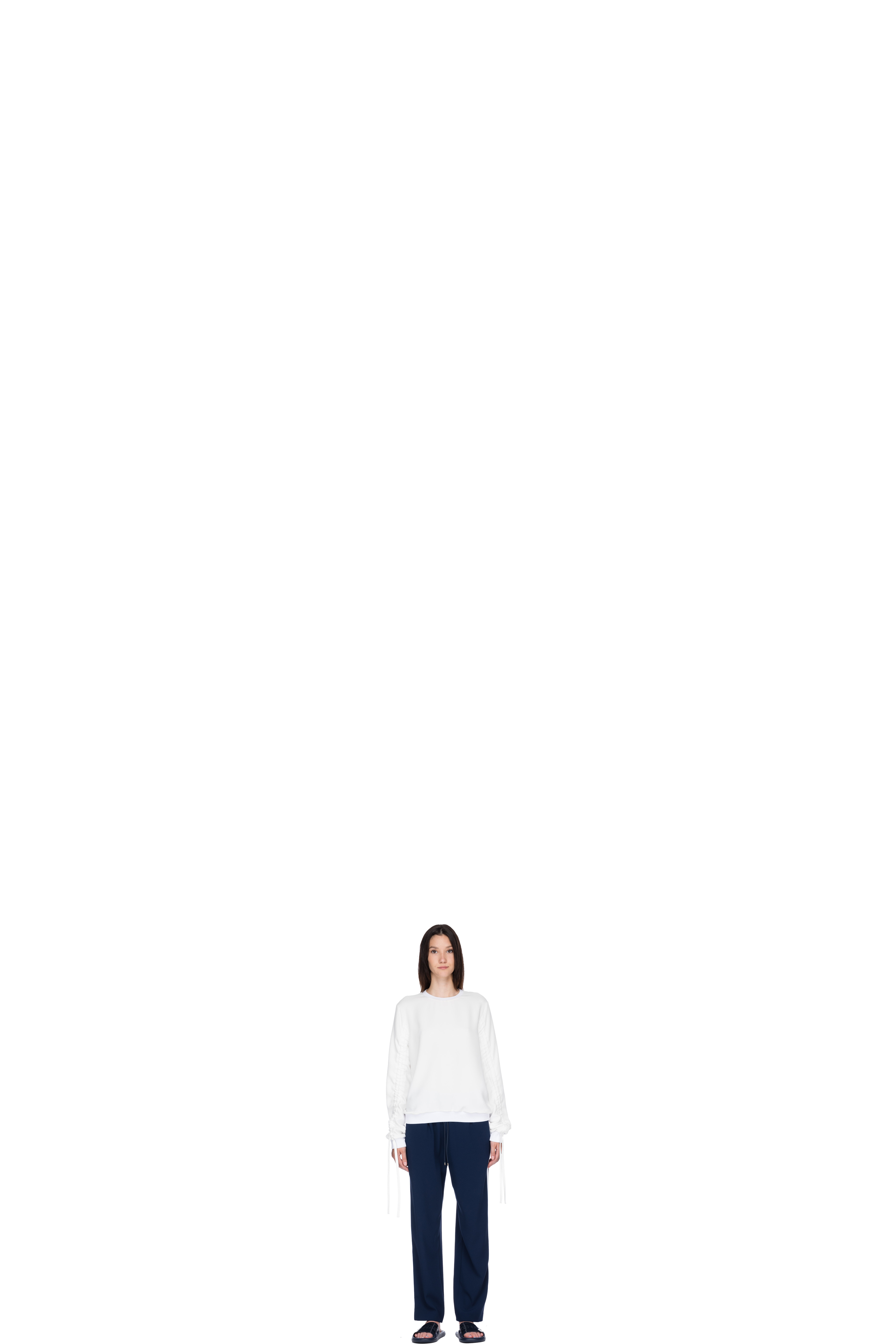 White 'Hyper Kenzo' Gathered Sleeve Sweater