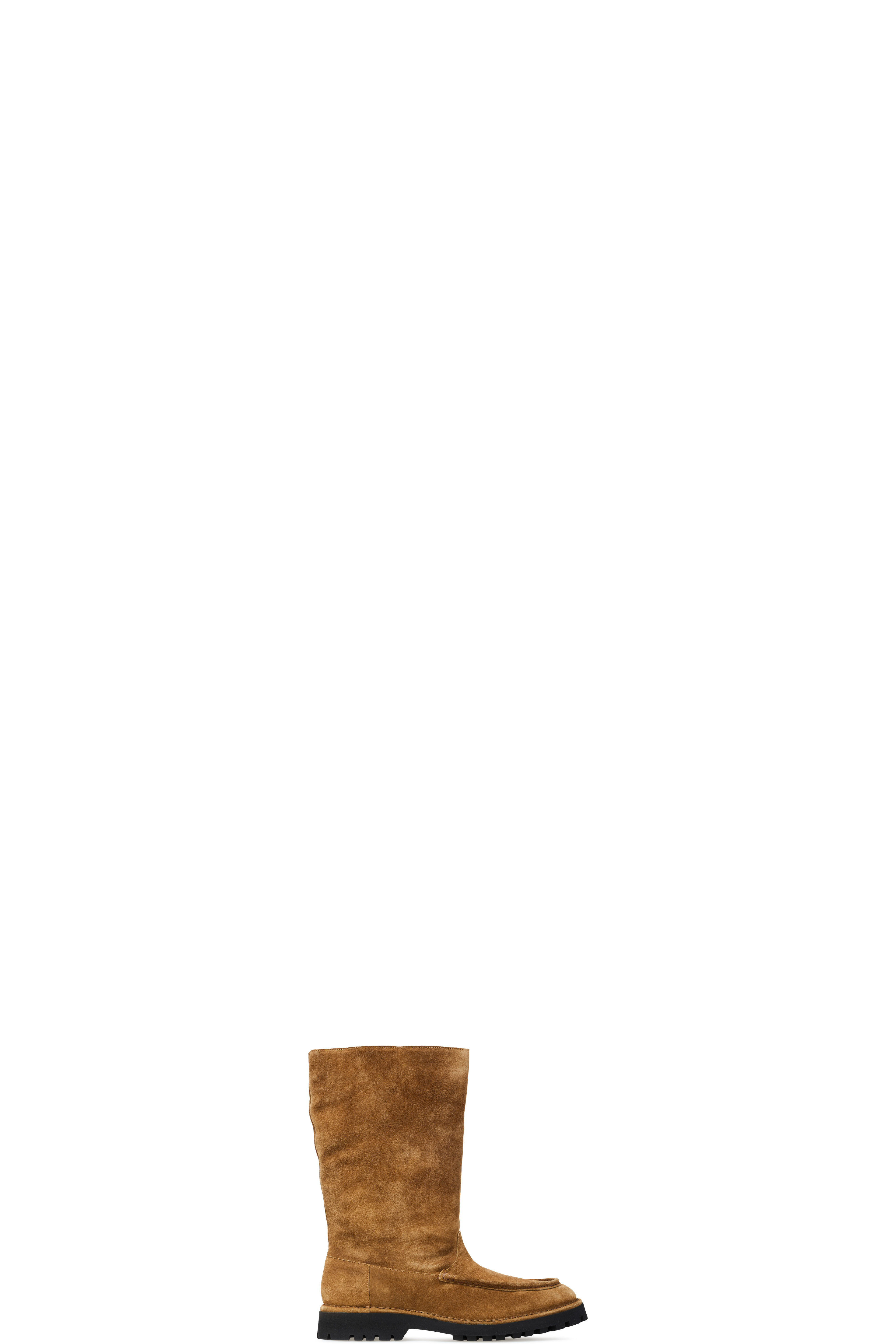 Brown K-Mount High Top Suede Boots