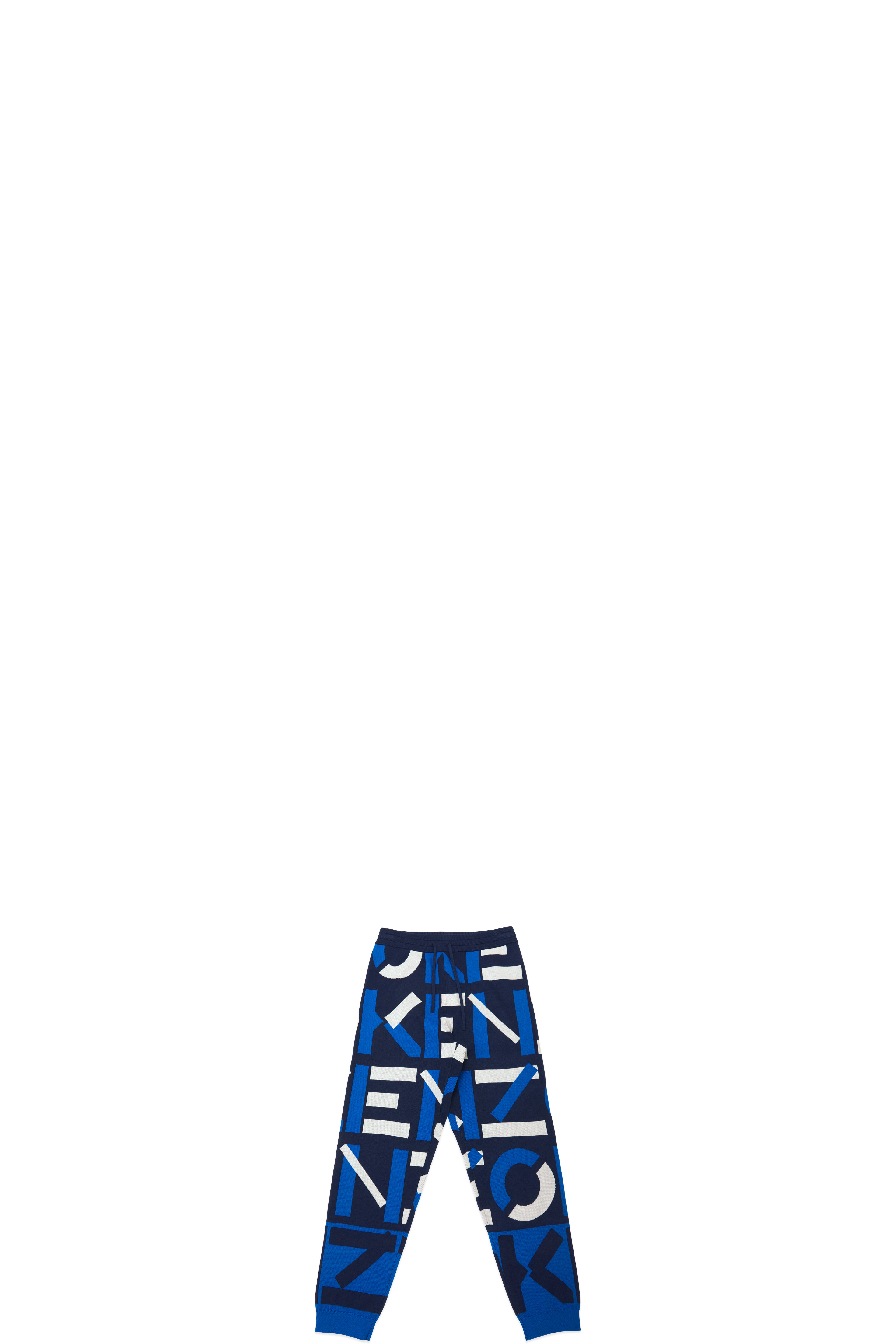 Pantalon de Survêtement Kenzo Sport Monogramme en Jacquard Bleu