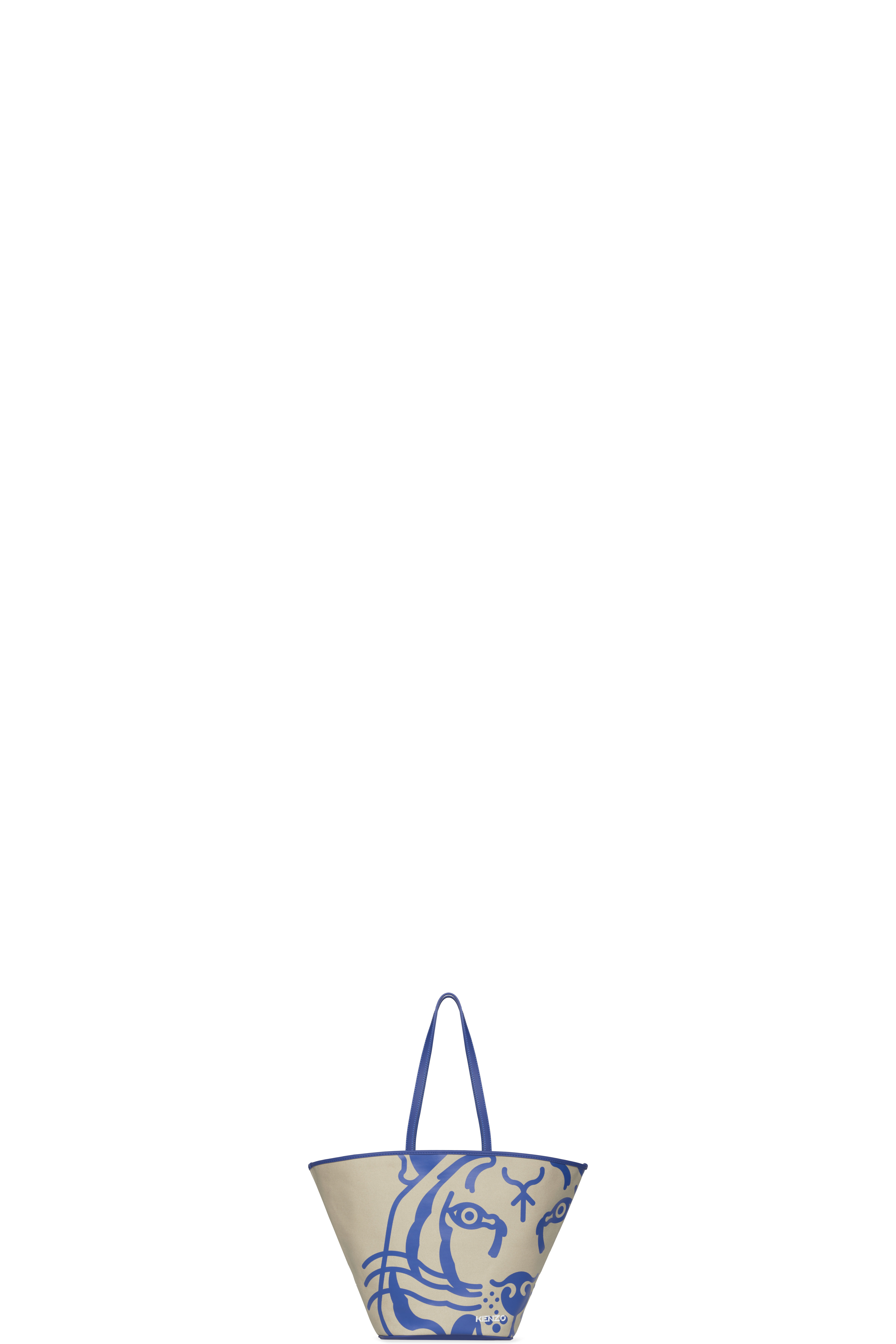 Grand Sac Cabas K-Tiger en Canvas Bleu