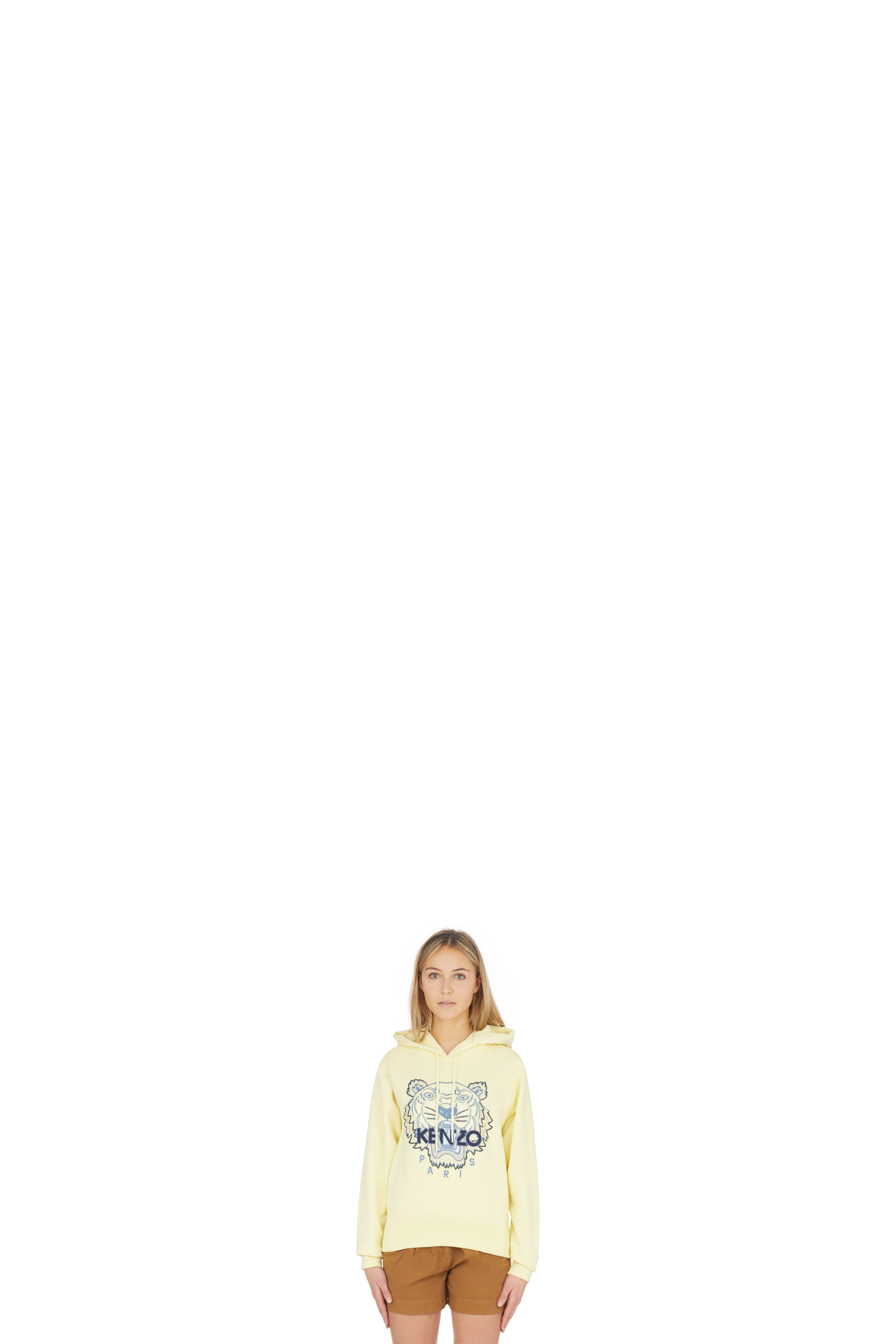 Pull à Capuche Tigre Blanc