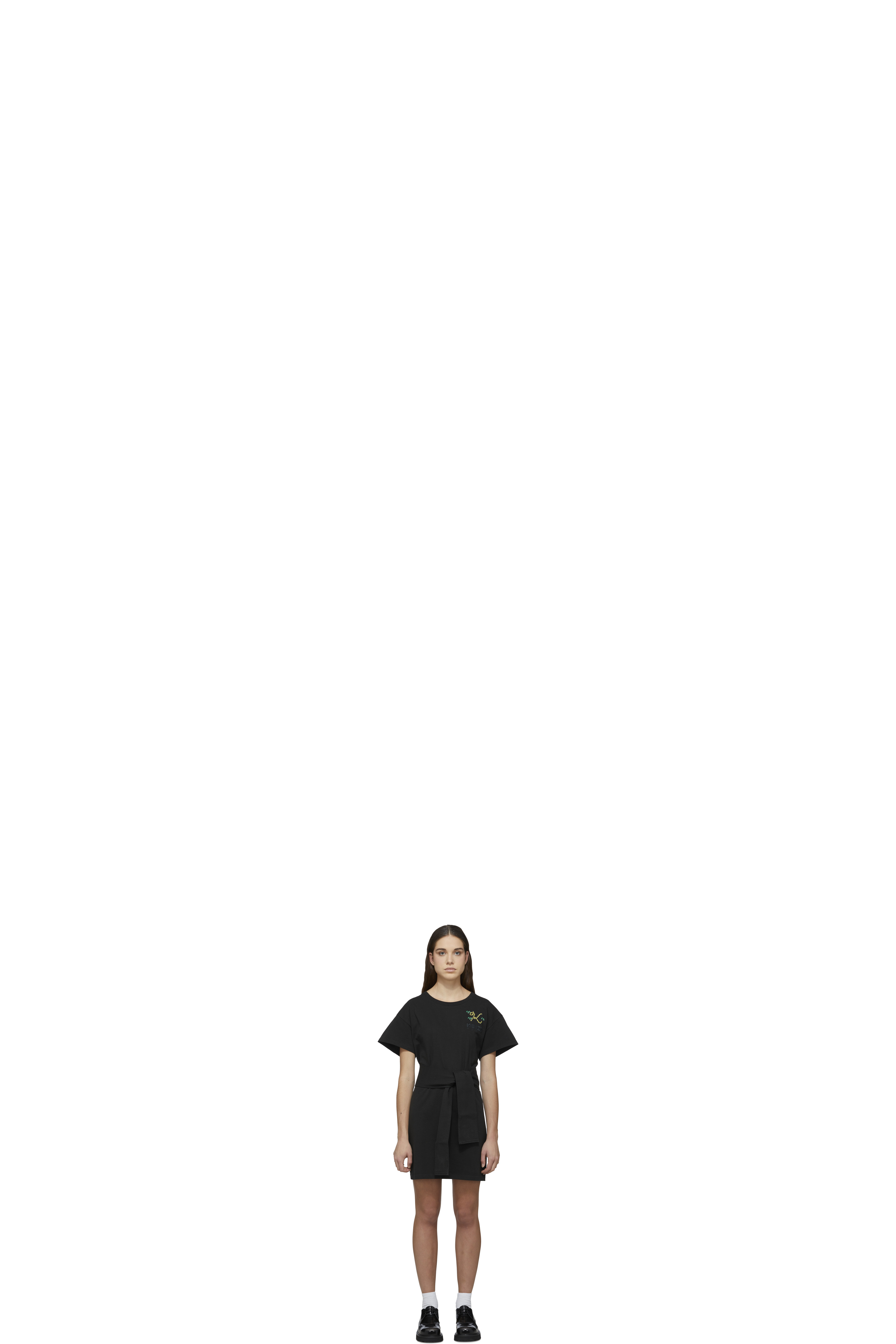 Black 'Tiger Tail K' T-Shirt Dress