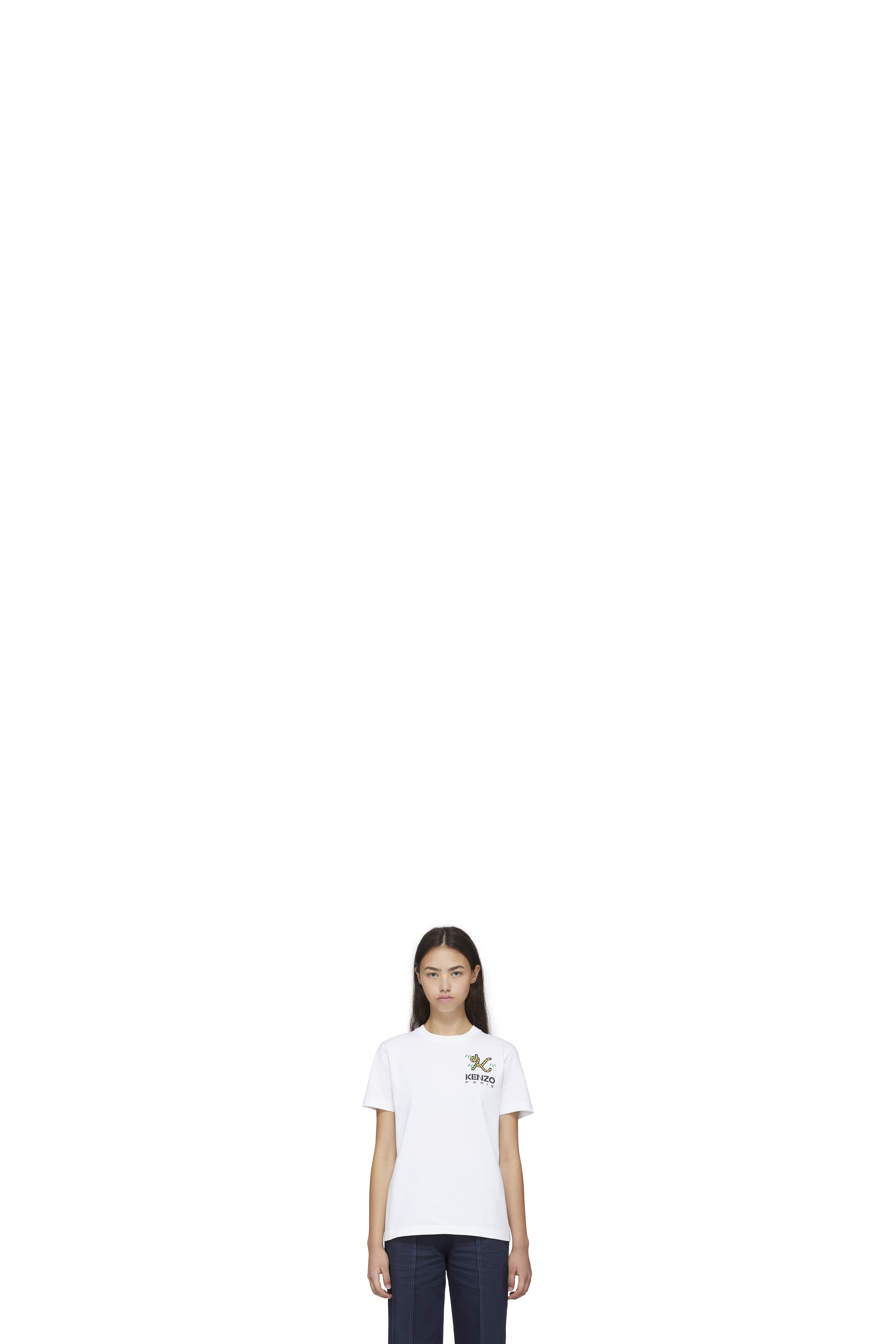 T-Shirt Loose 'Tiger Tail K' Blanc