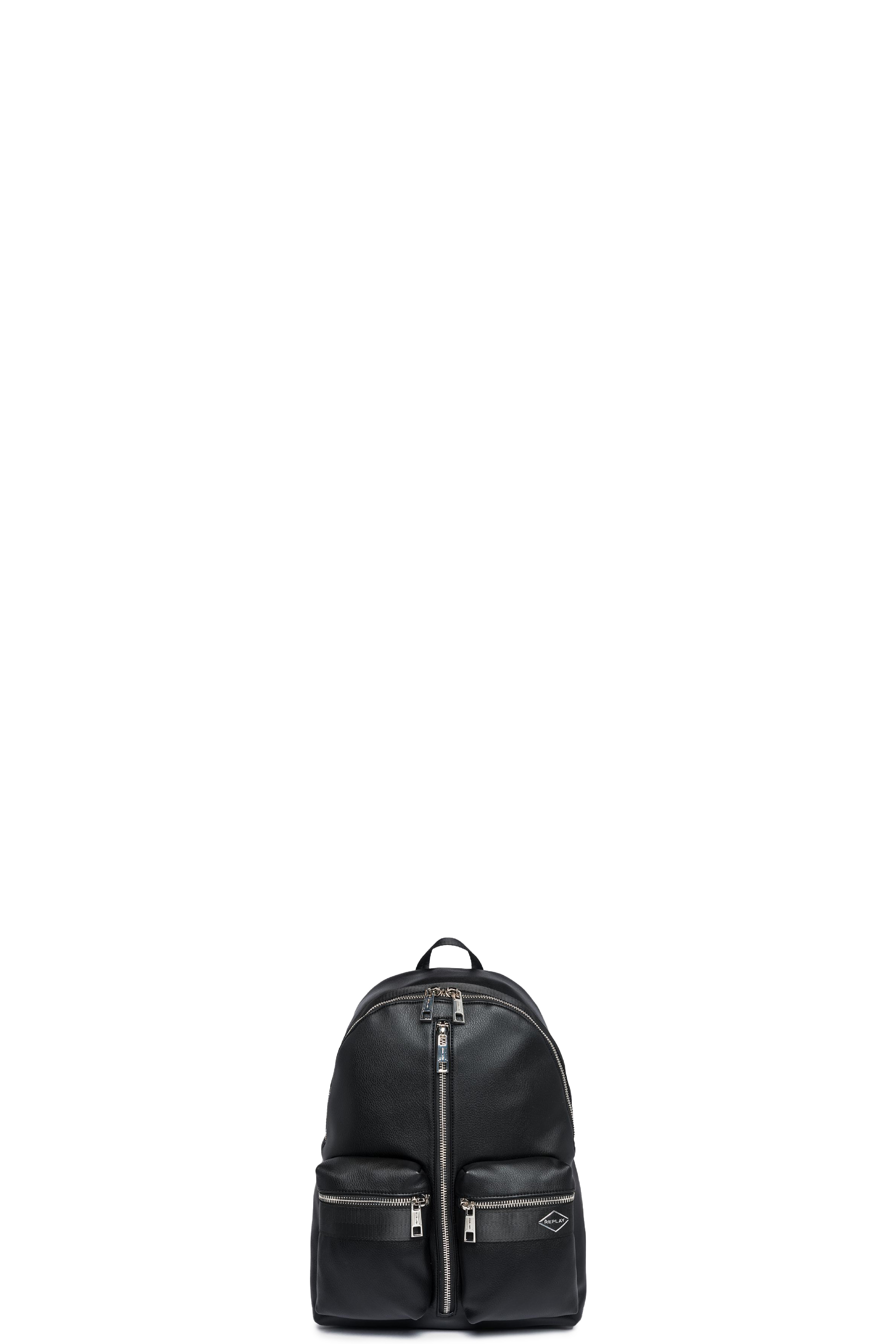 Black Hammered Effect Backpack