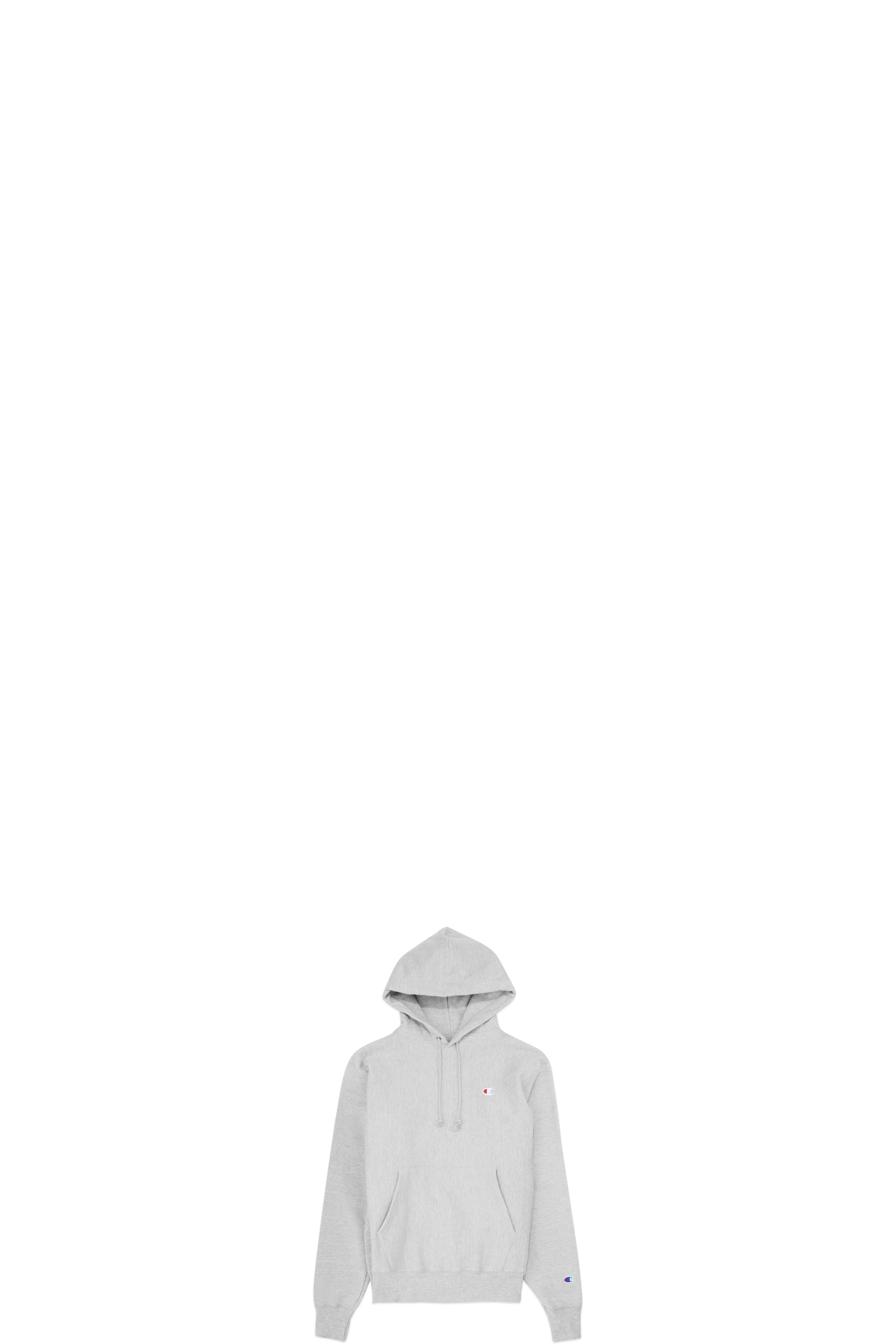 Grey Reverse Weave Hoodie