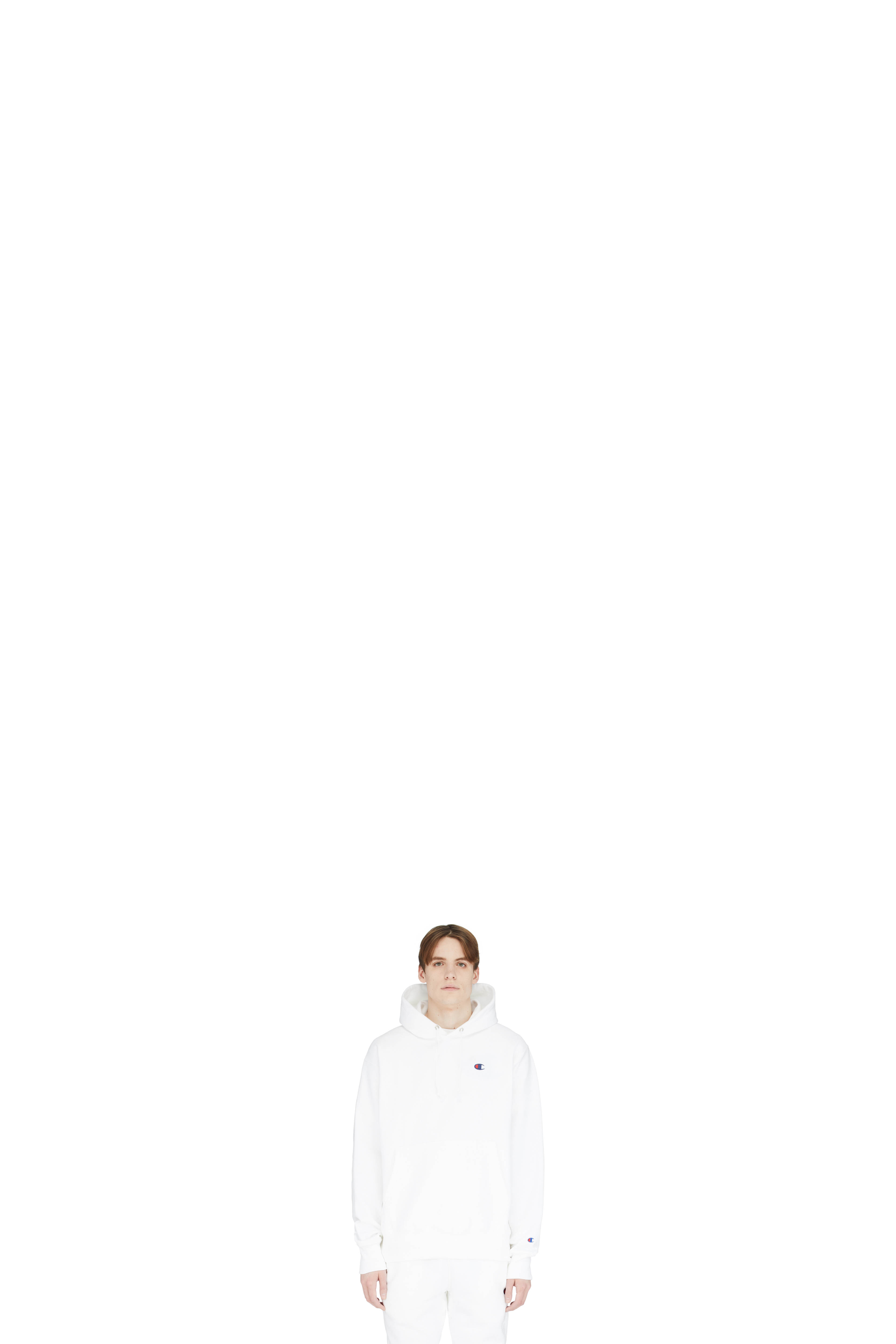 Veste à Capuche Tissage Inversé Blanc