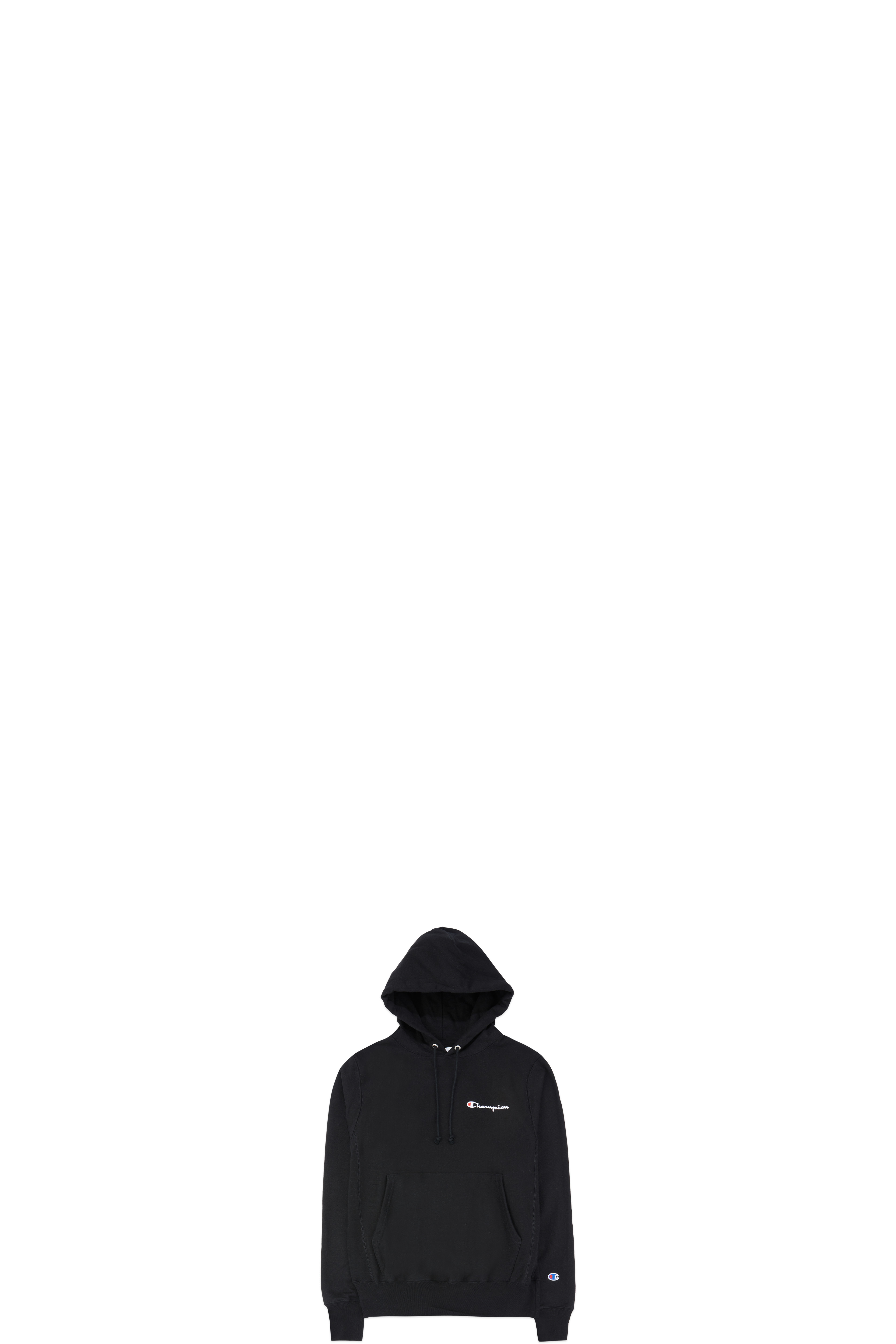 Black Reverse Weave Script Hoodie