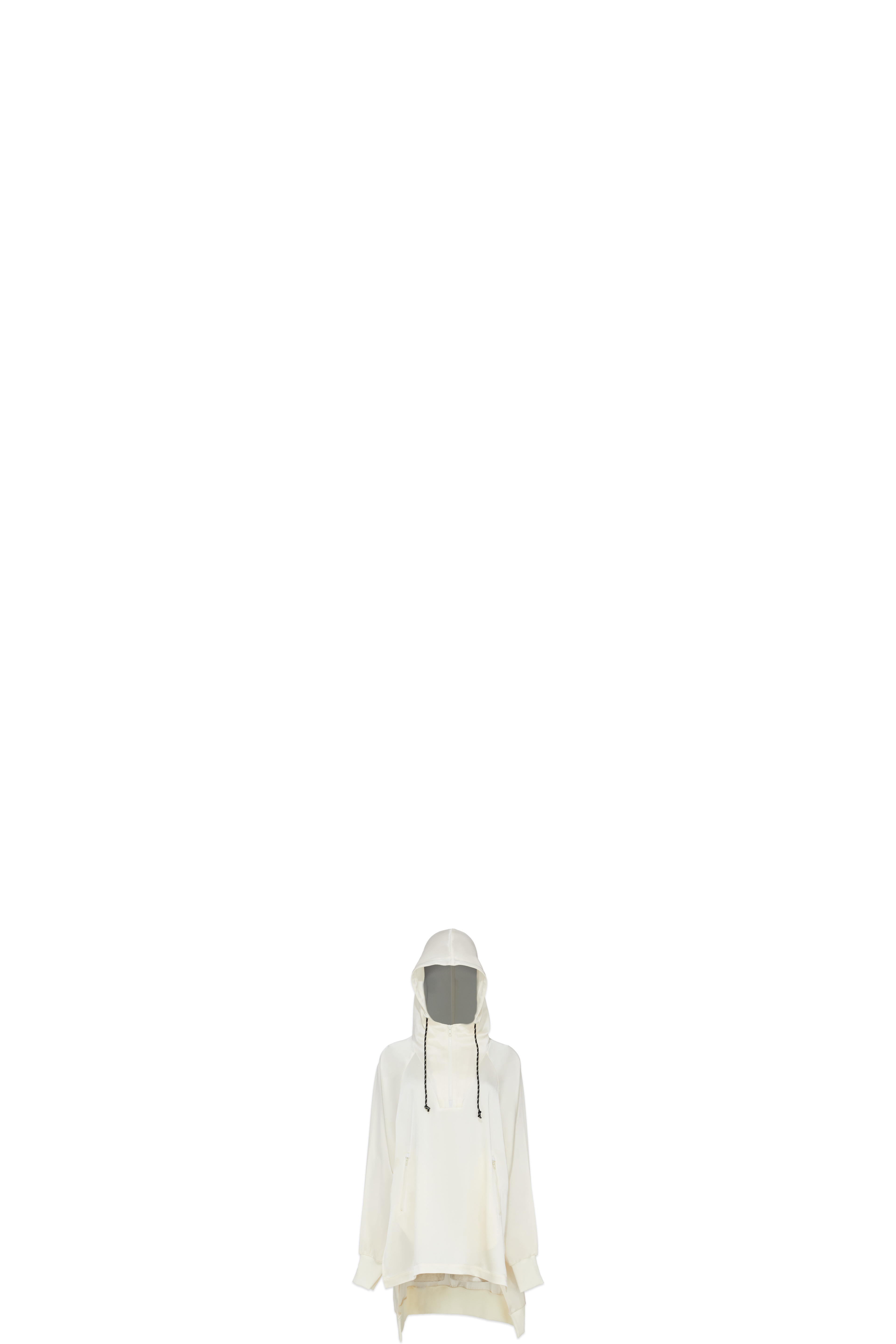 White CH3 Tech Silk Hooded Top