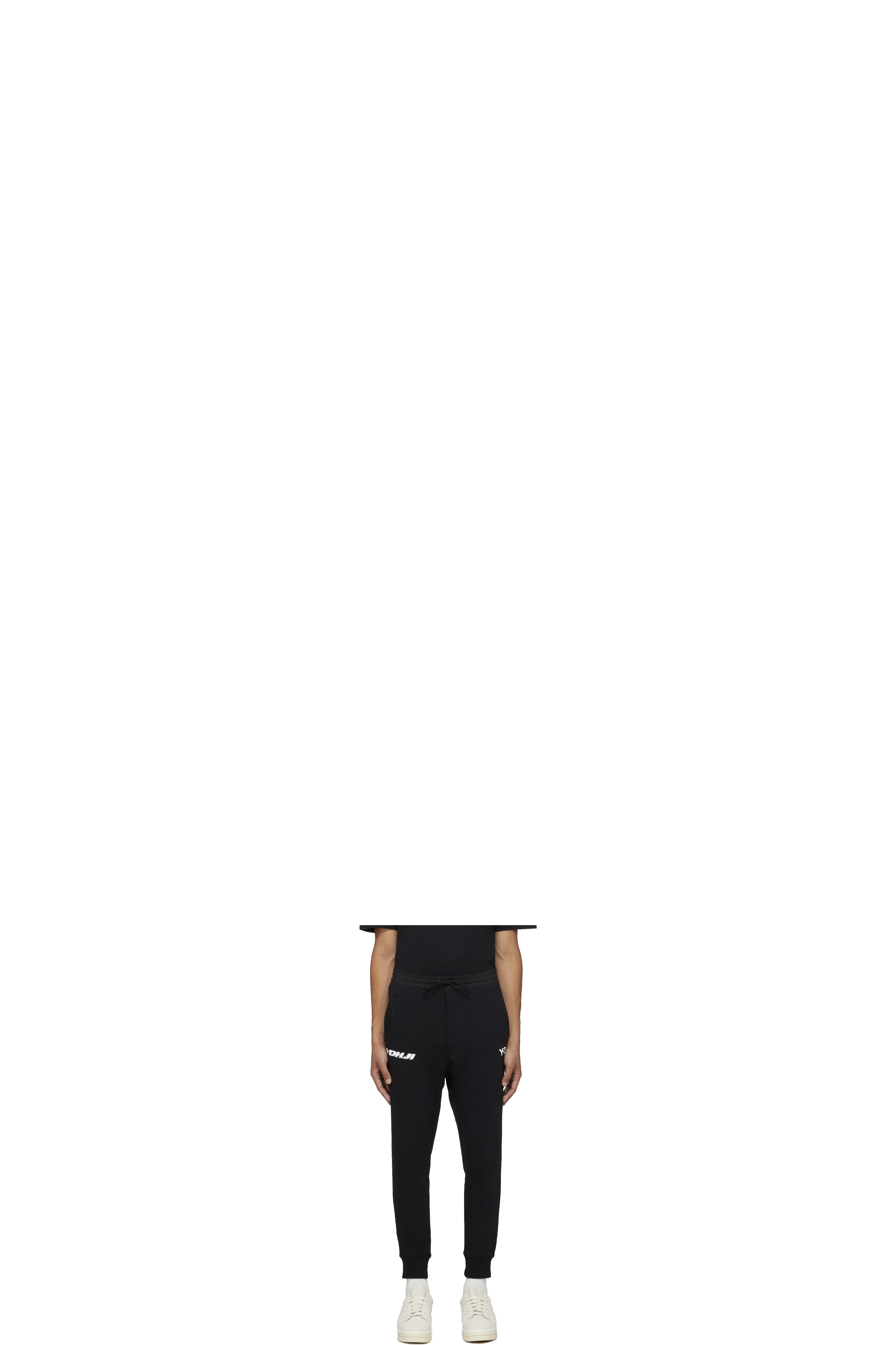 Black Graphic Cuffed Pant