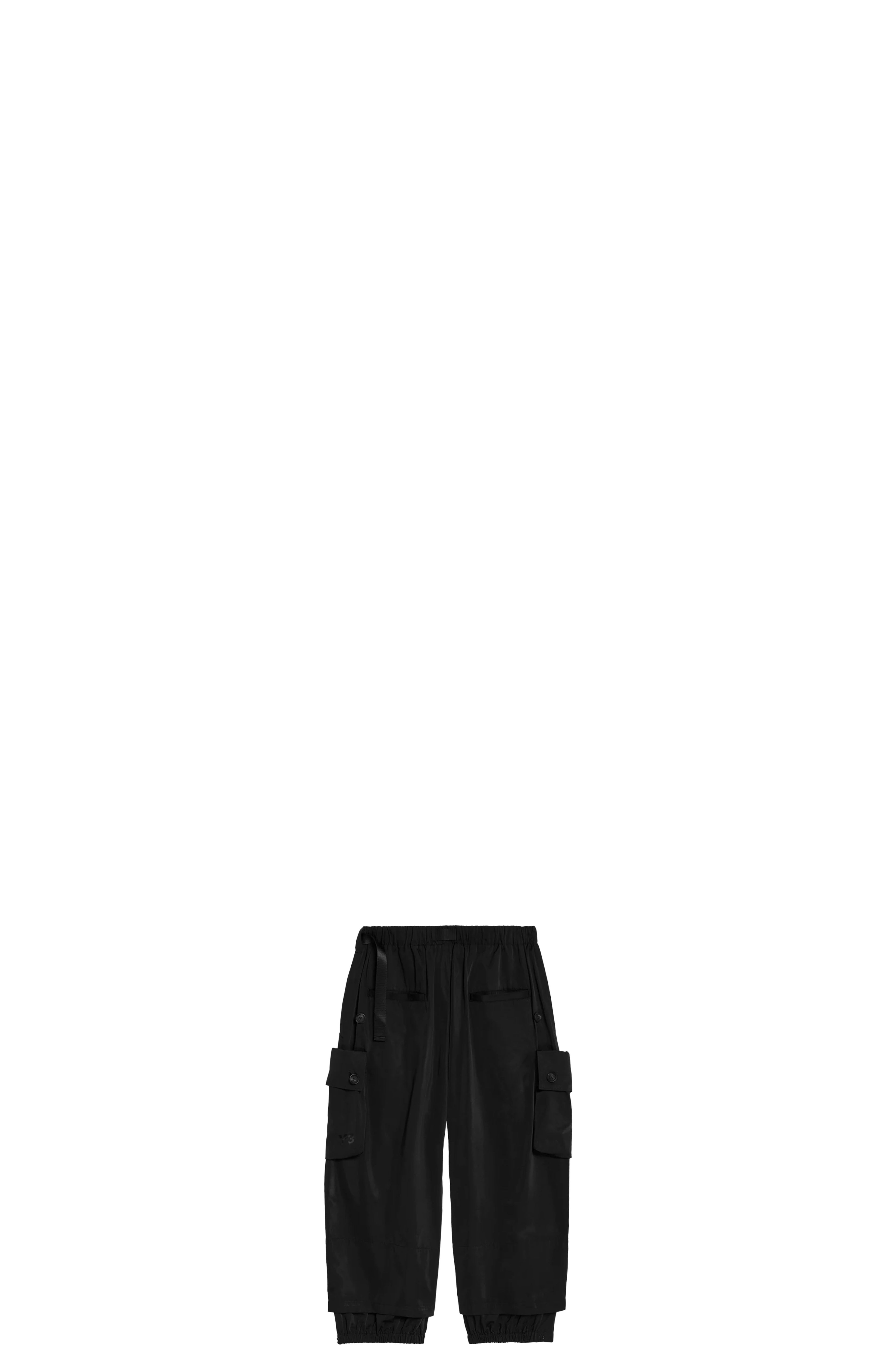 Black Cuffed Twill Pants