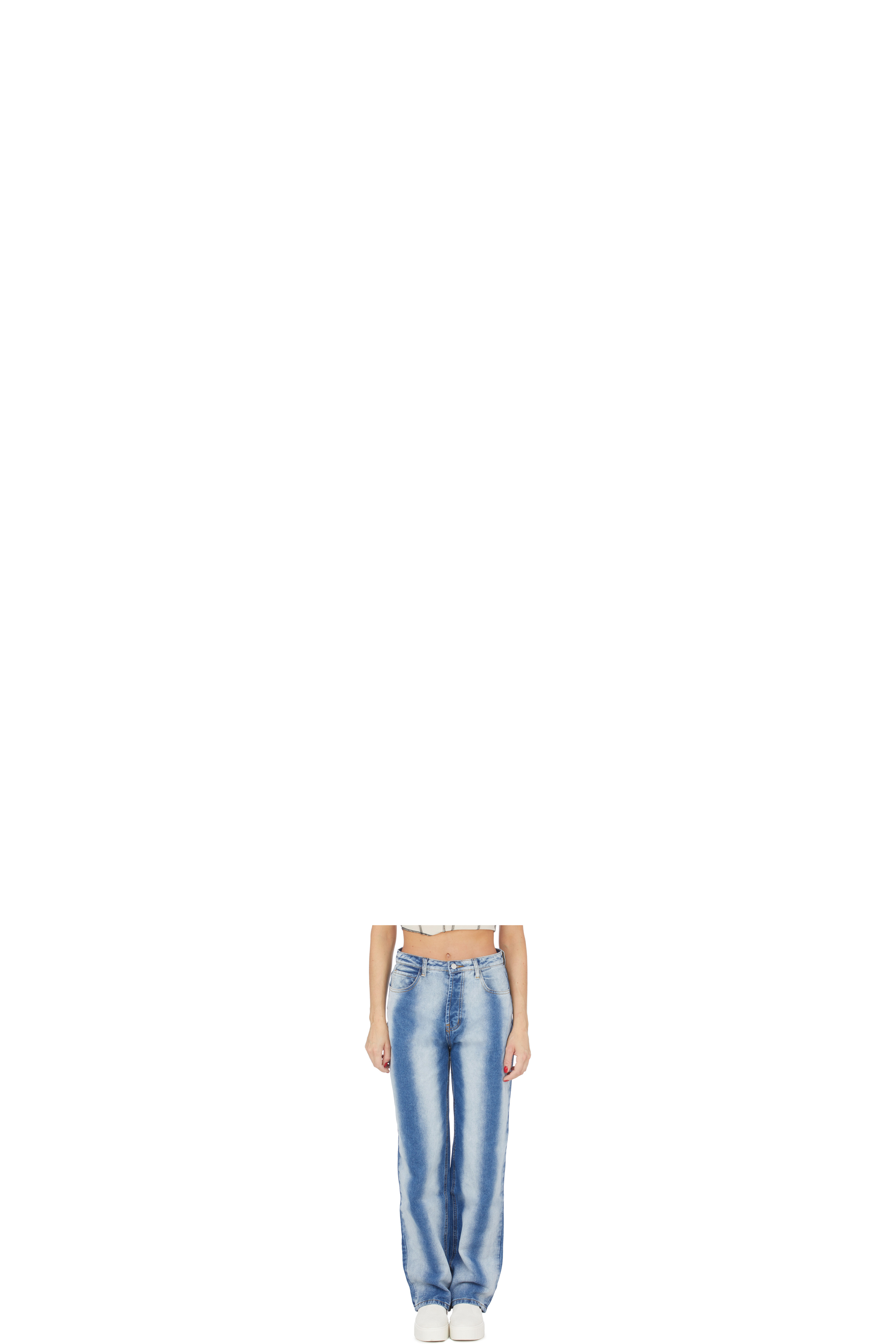 Blue Flared Denim Jeans