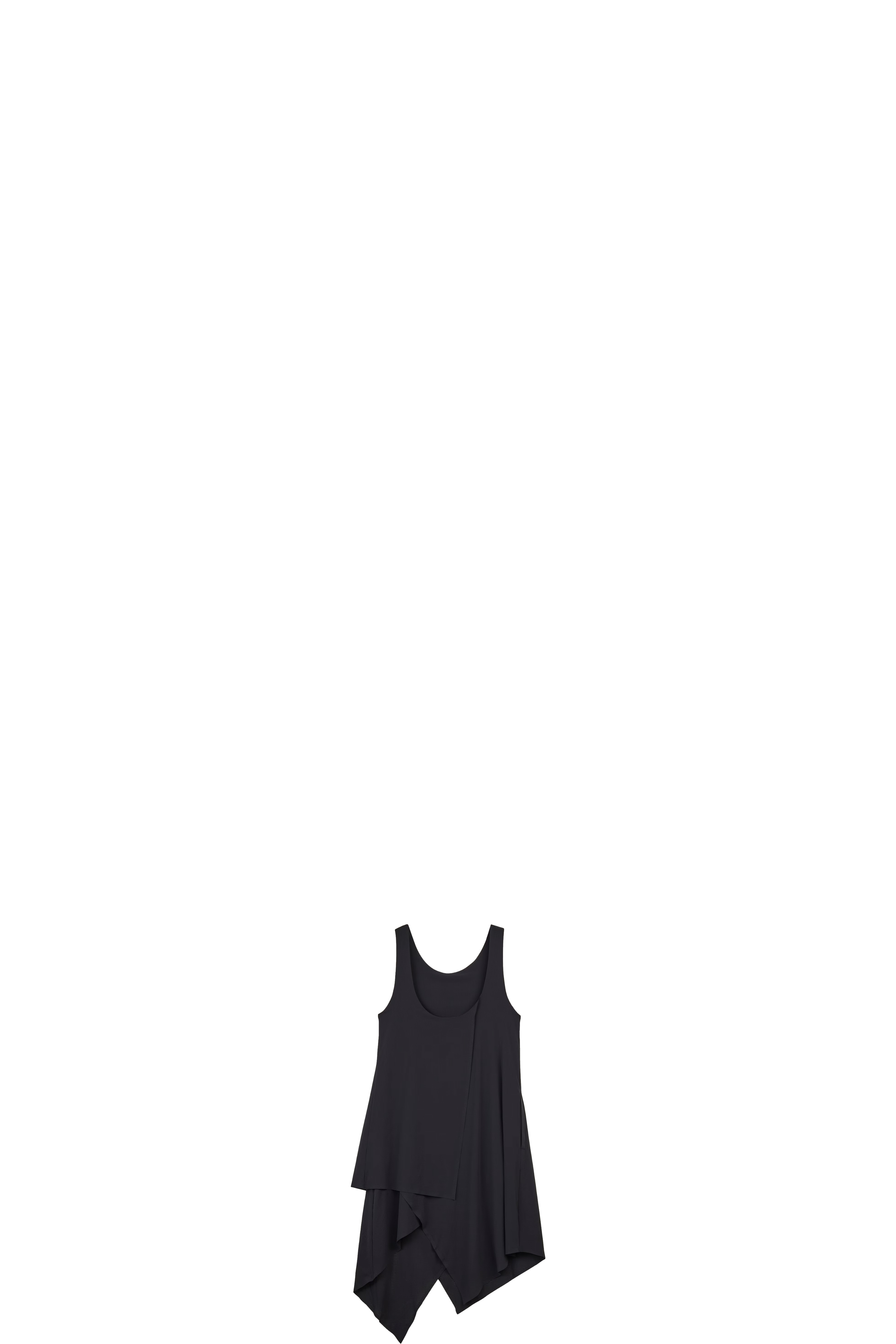 Black Nylon Tank Top Dress