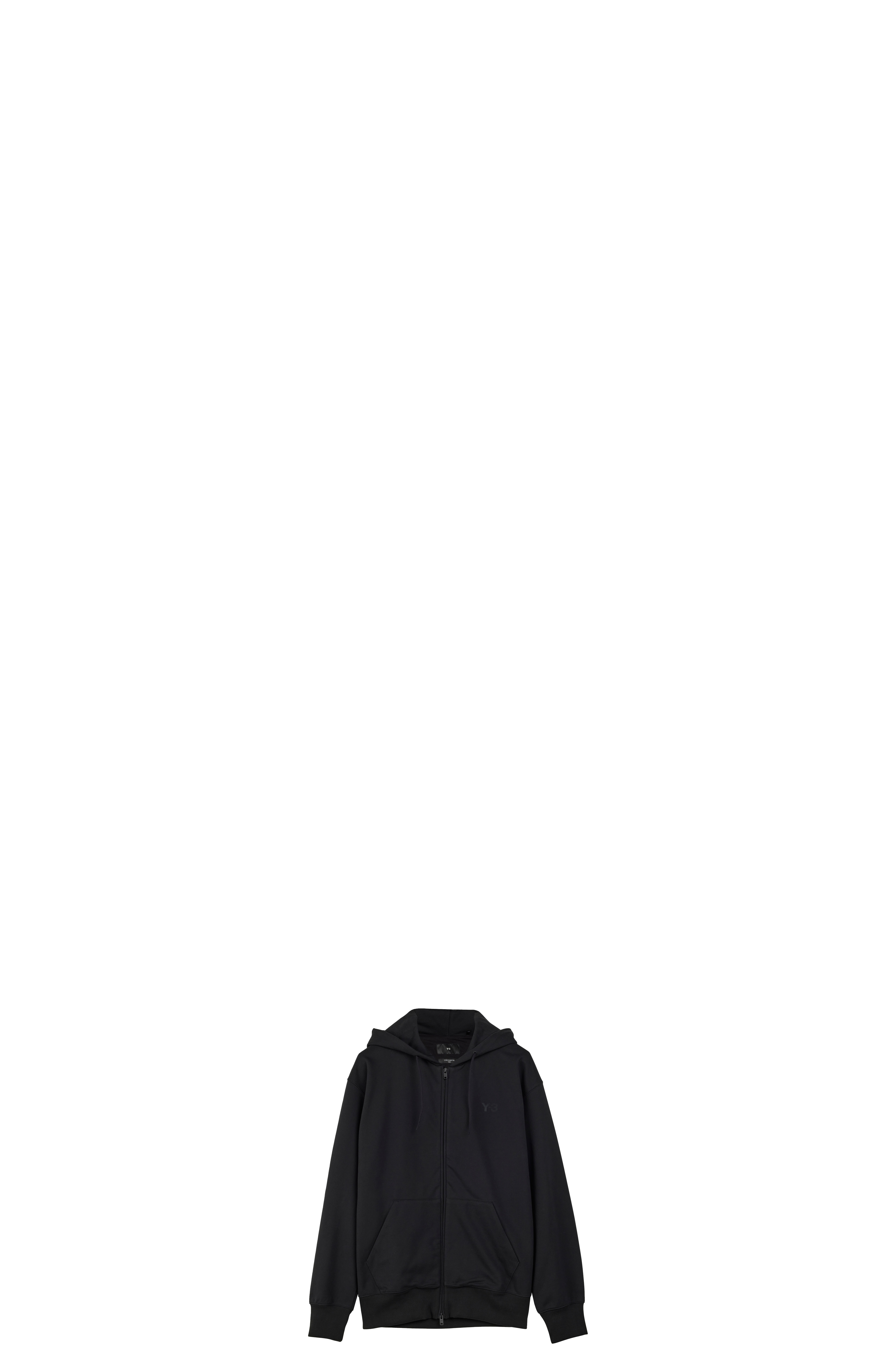 Sweat à capuche zippé en éponge française Noir