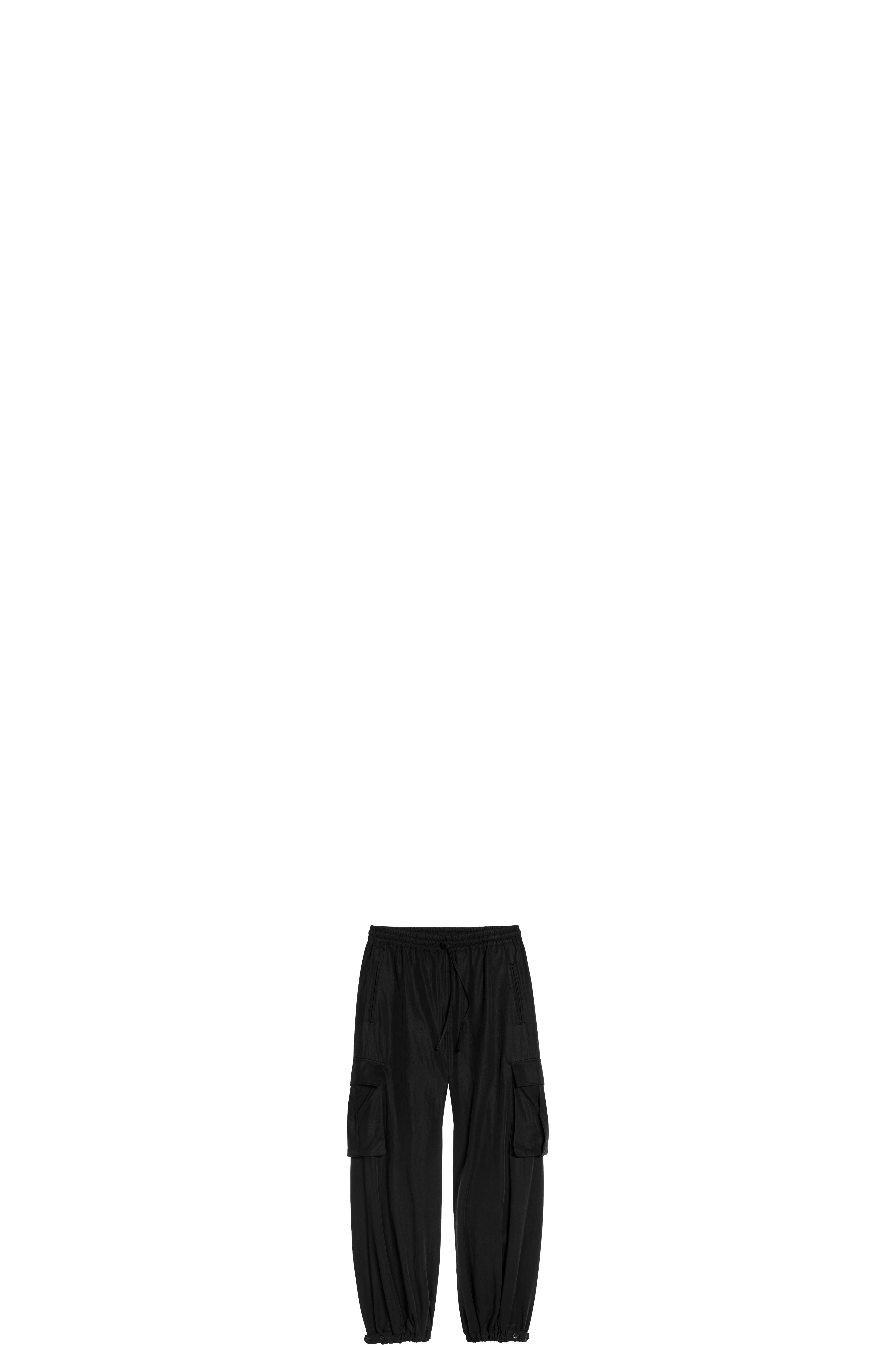 Black Washed Twill Pants