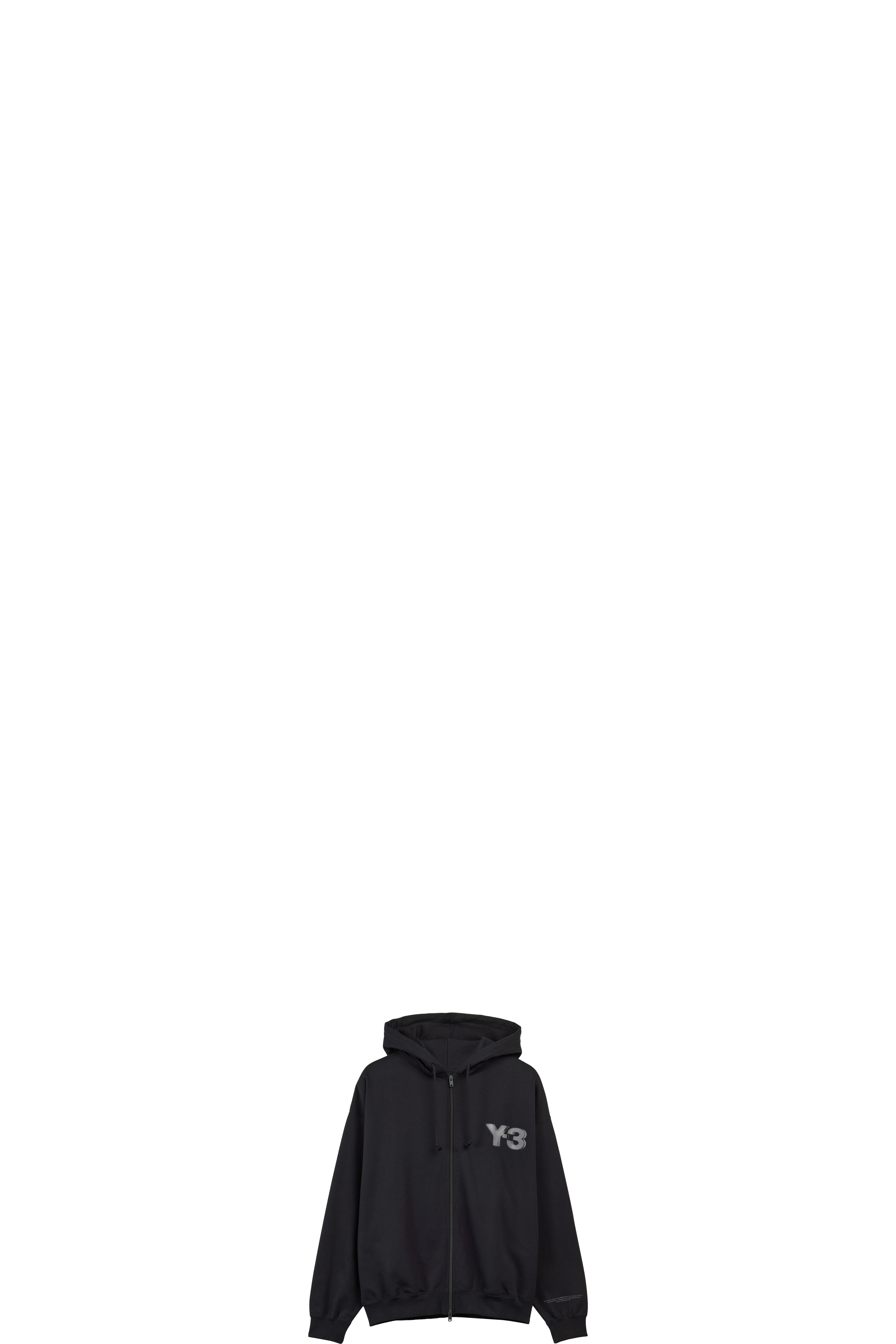 Sweat à capuche zippé avec logo Noir