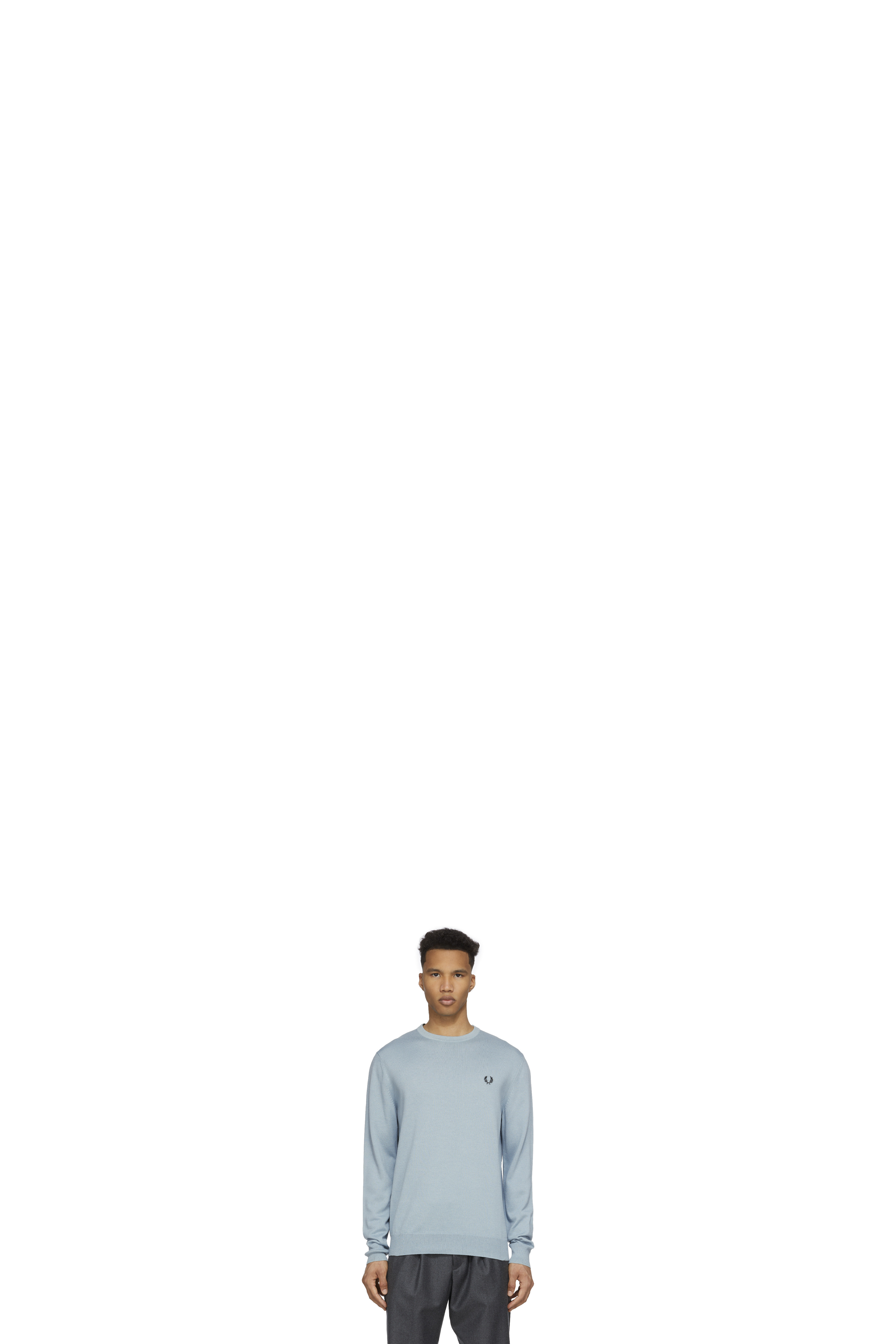 Pull en Tricot Classique Bleu