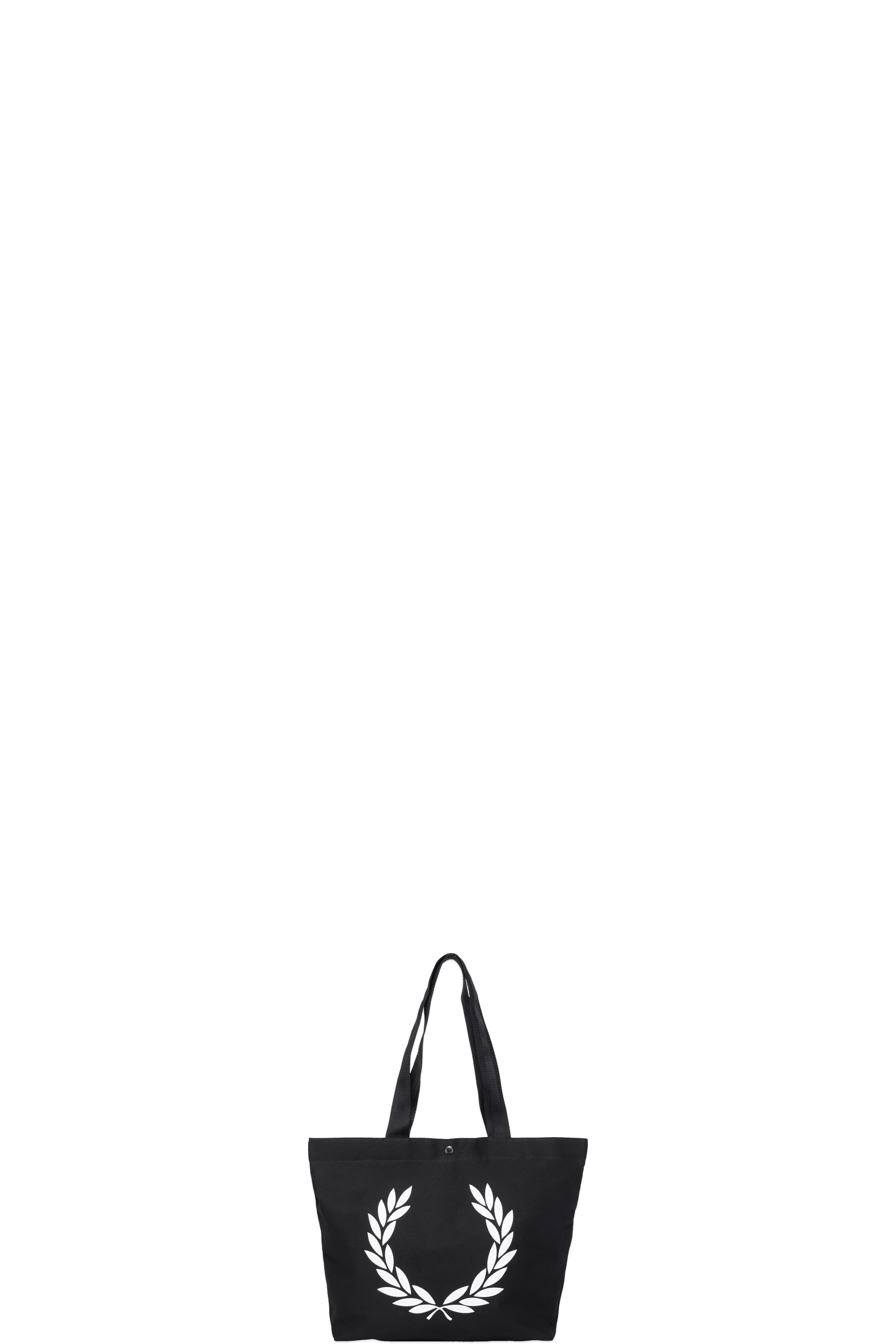 Black Large Laurel Print Tote Bag