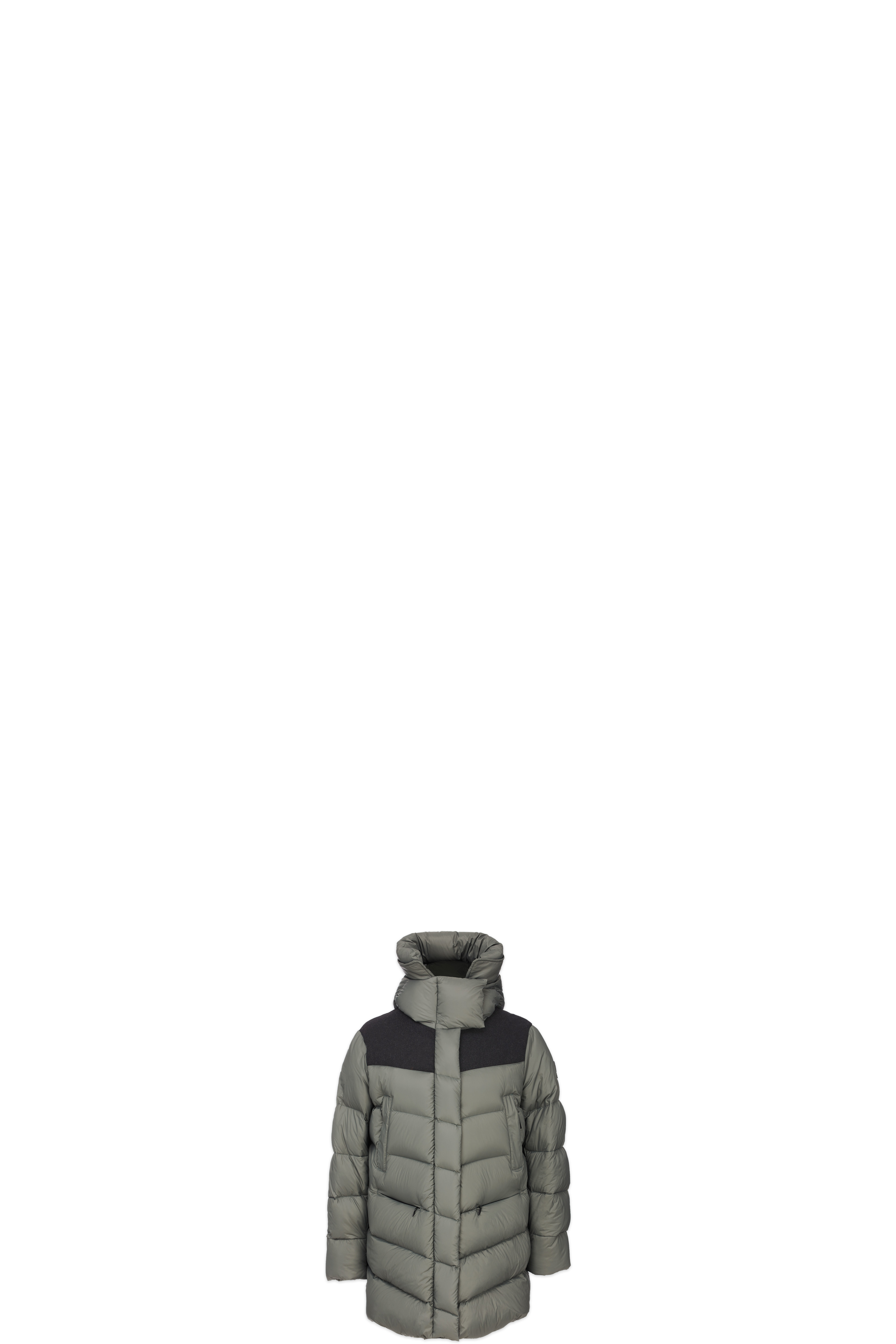Parka trois-quarts à coupe semi-ample Lenny Gris