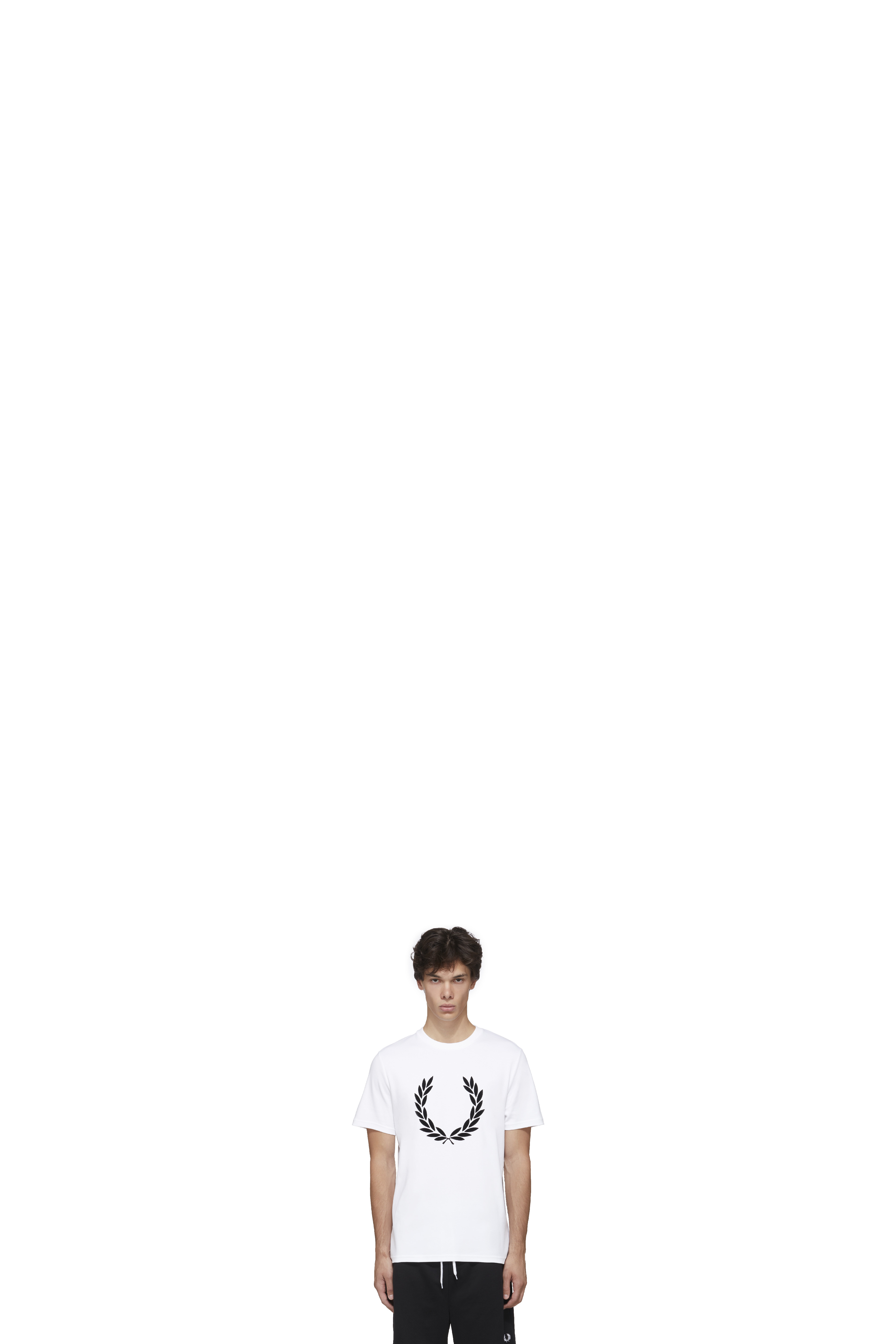 T-Shirt Flock Laurel Wreath Blanc