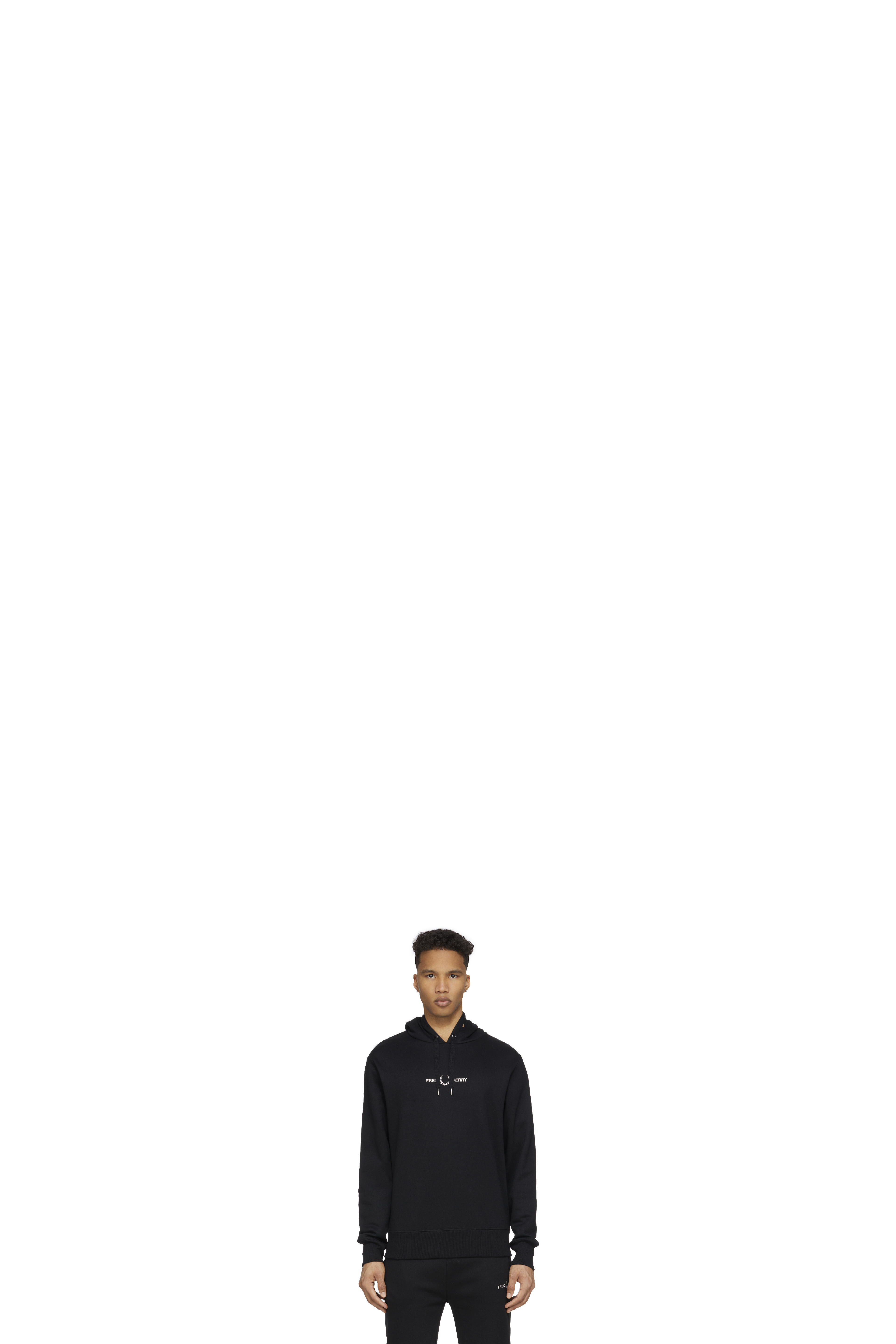 Pull à Capuche Brodé Noir