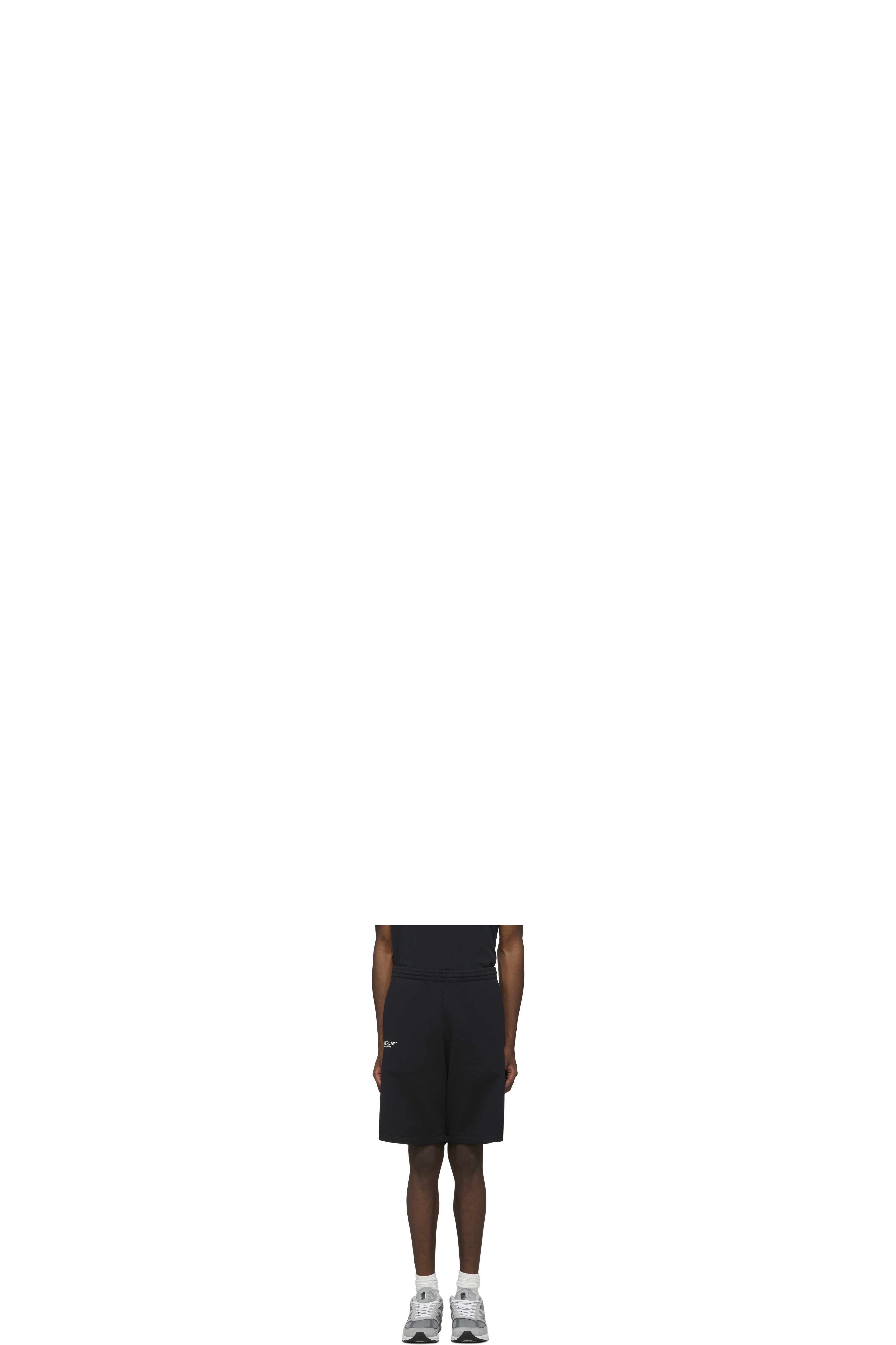 Black Second Life Fleece Short