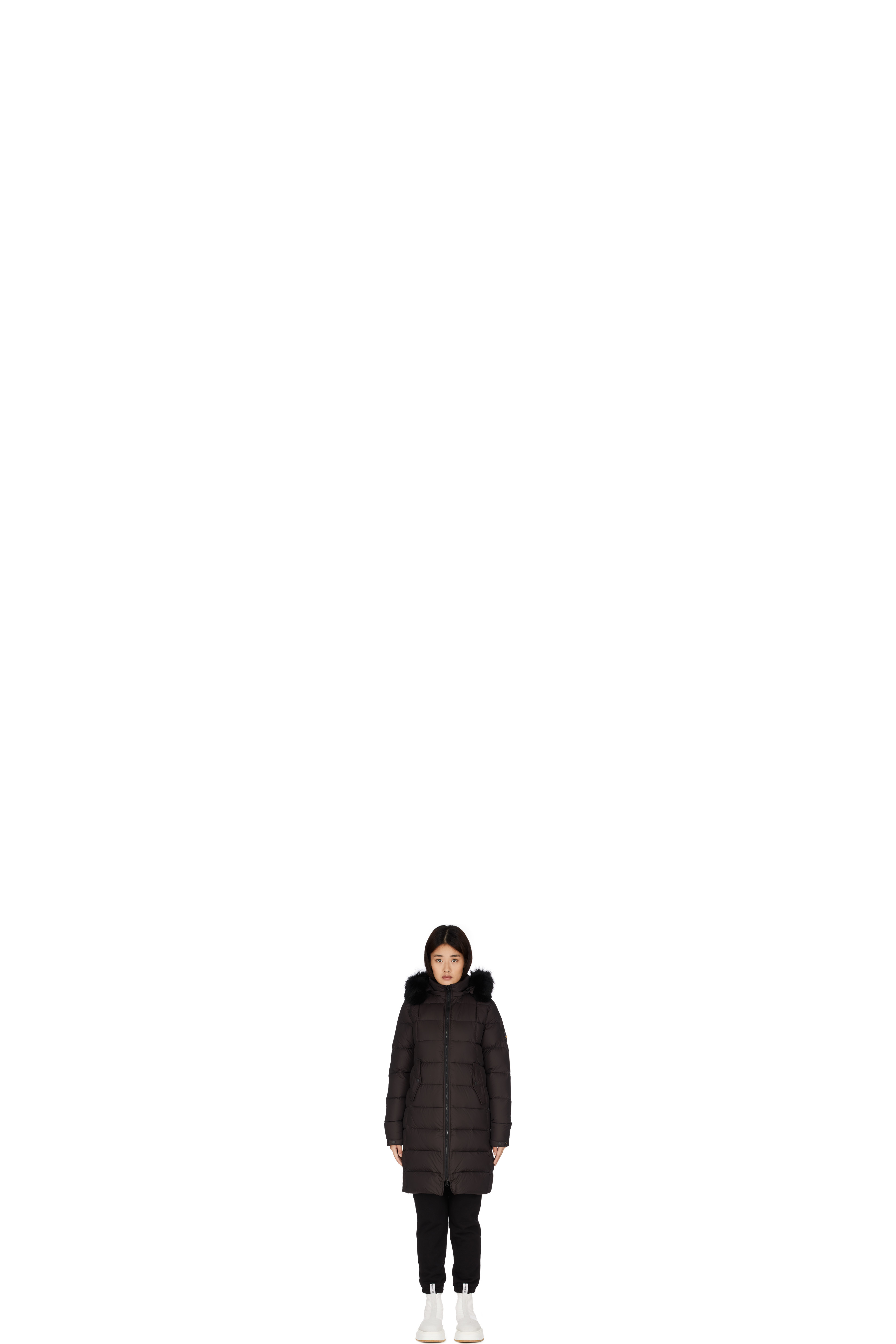 Parka Long Encapuchonné Mesar Noir