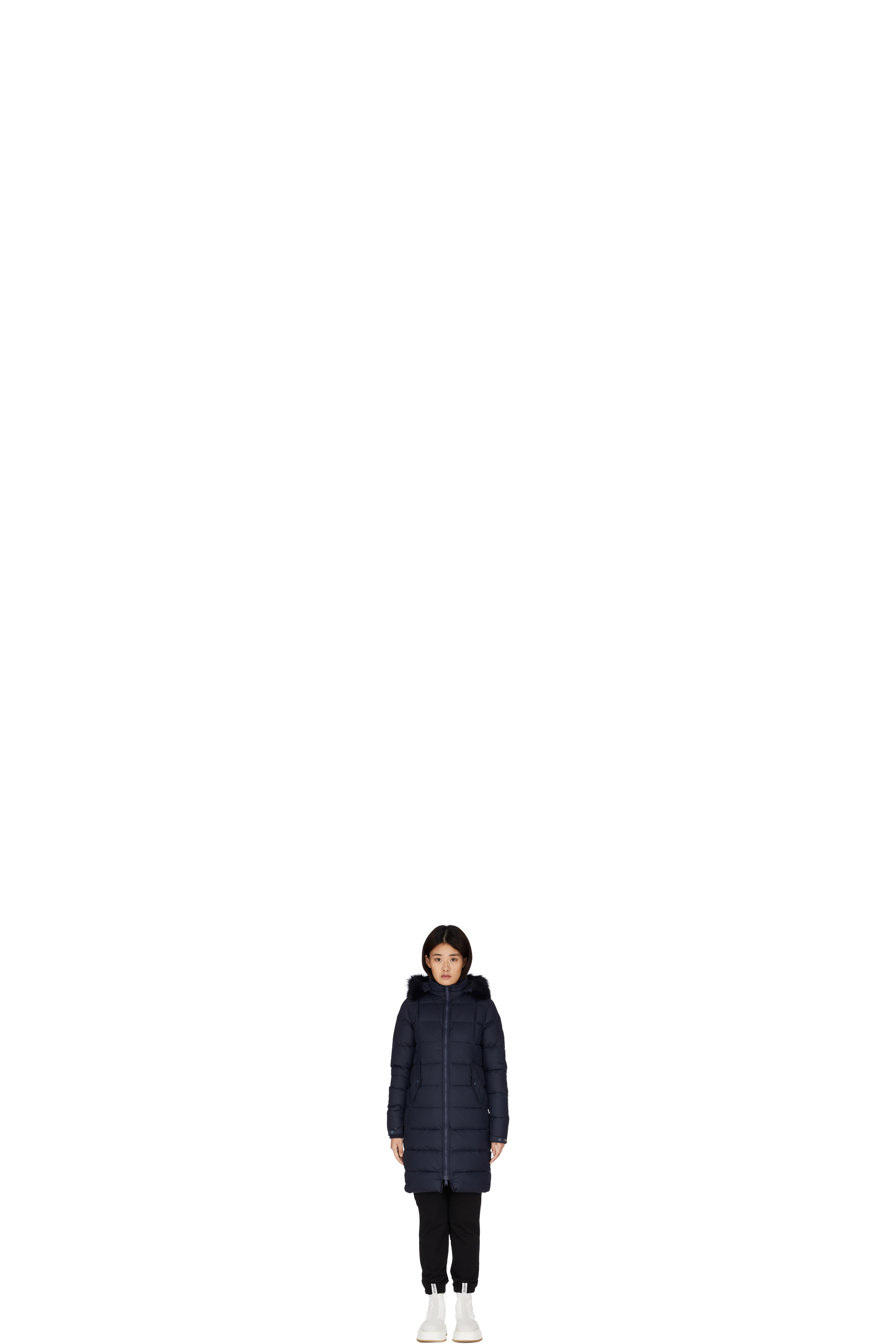 Blue Mesar Long Down Jacket