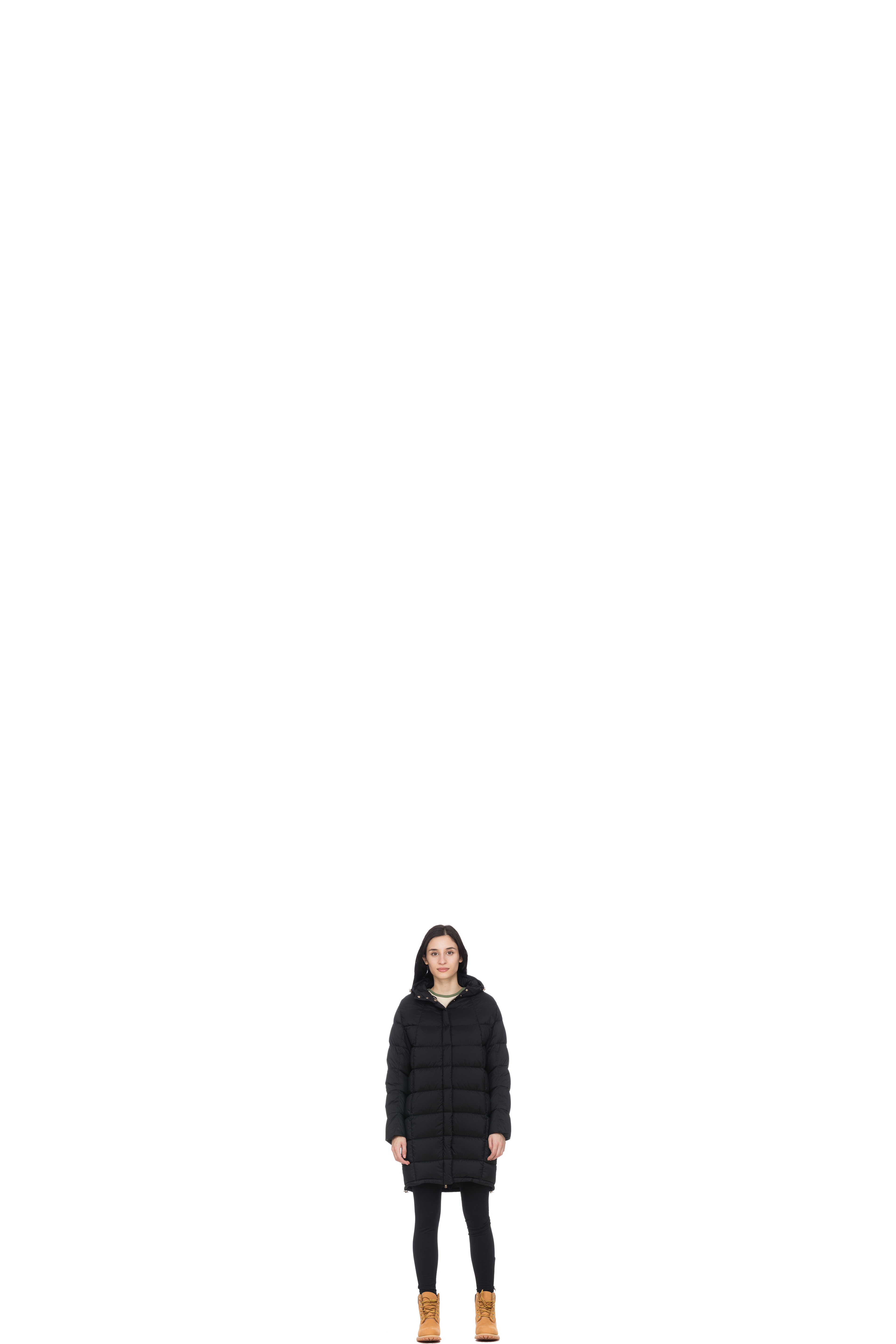 Parka Matte Nylon Circulaire Noir