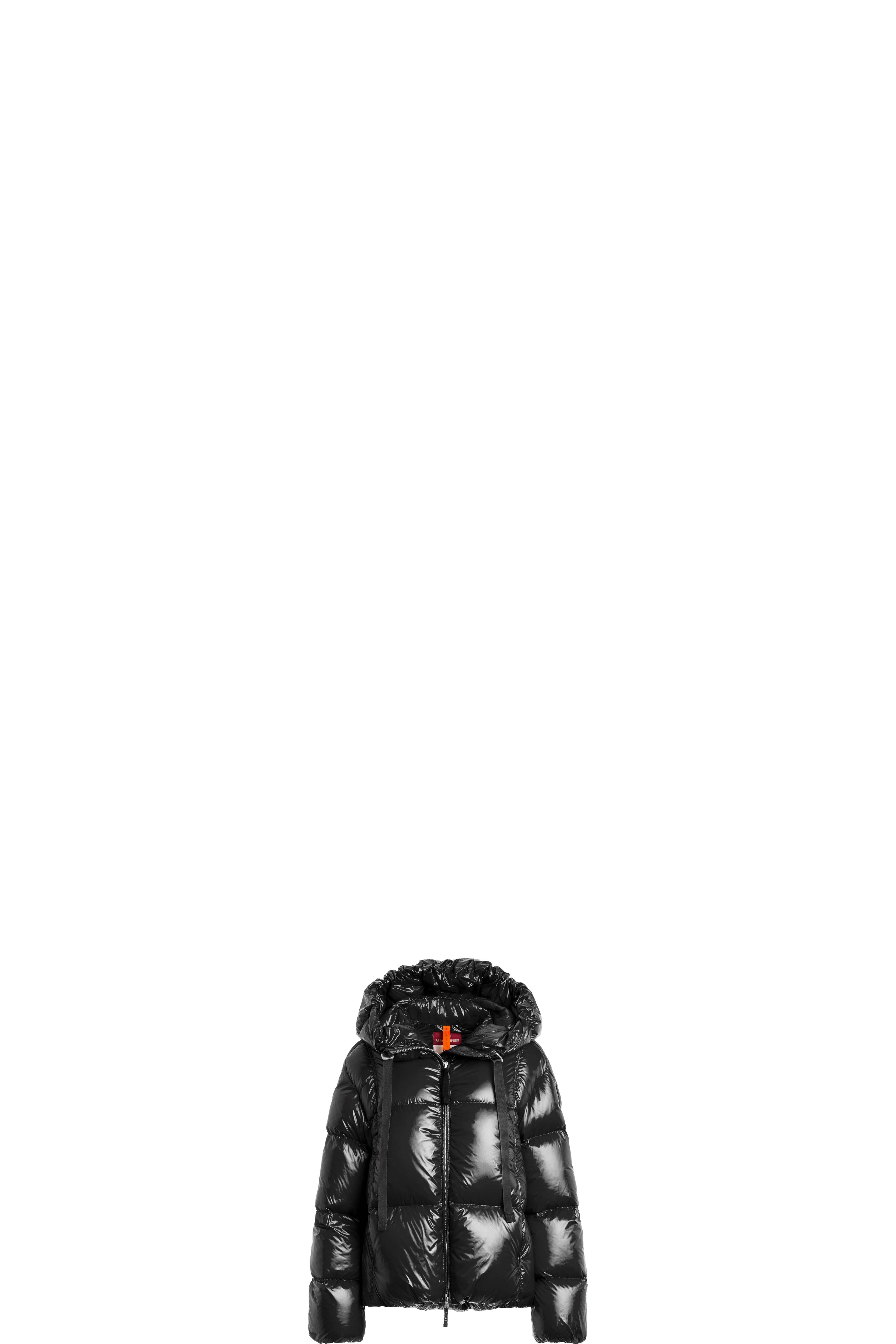 Black Water Flower Puffer Jacket
