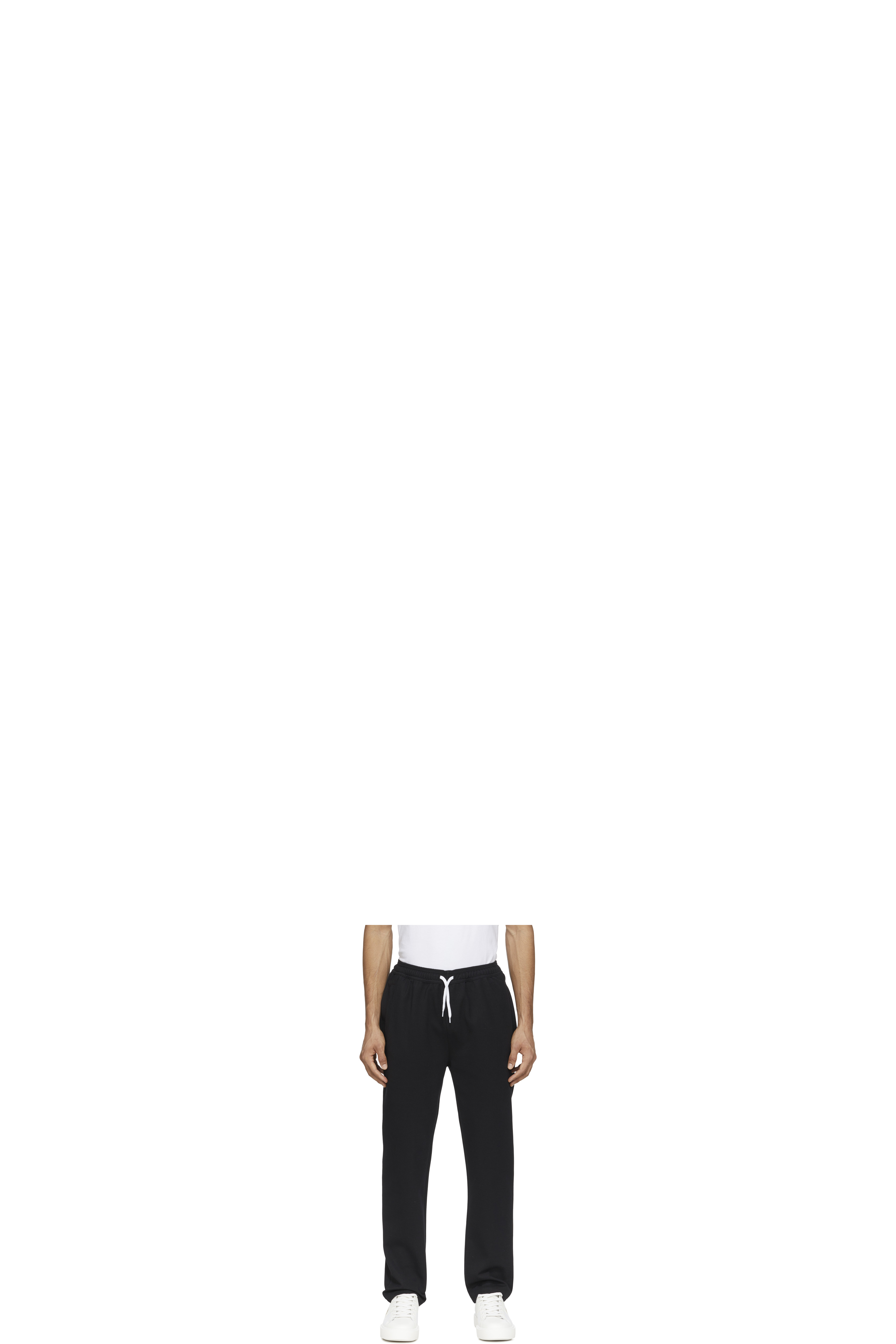 Black Reverse Tricot Track Pants