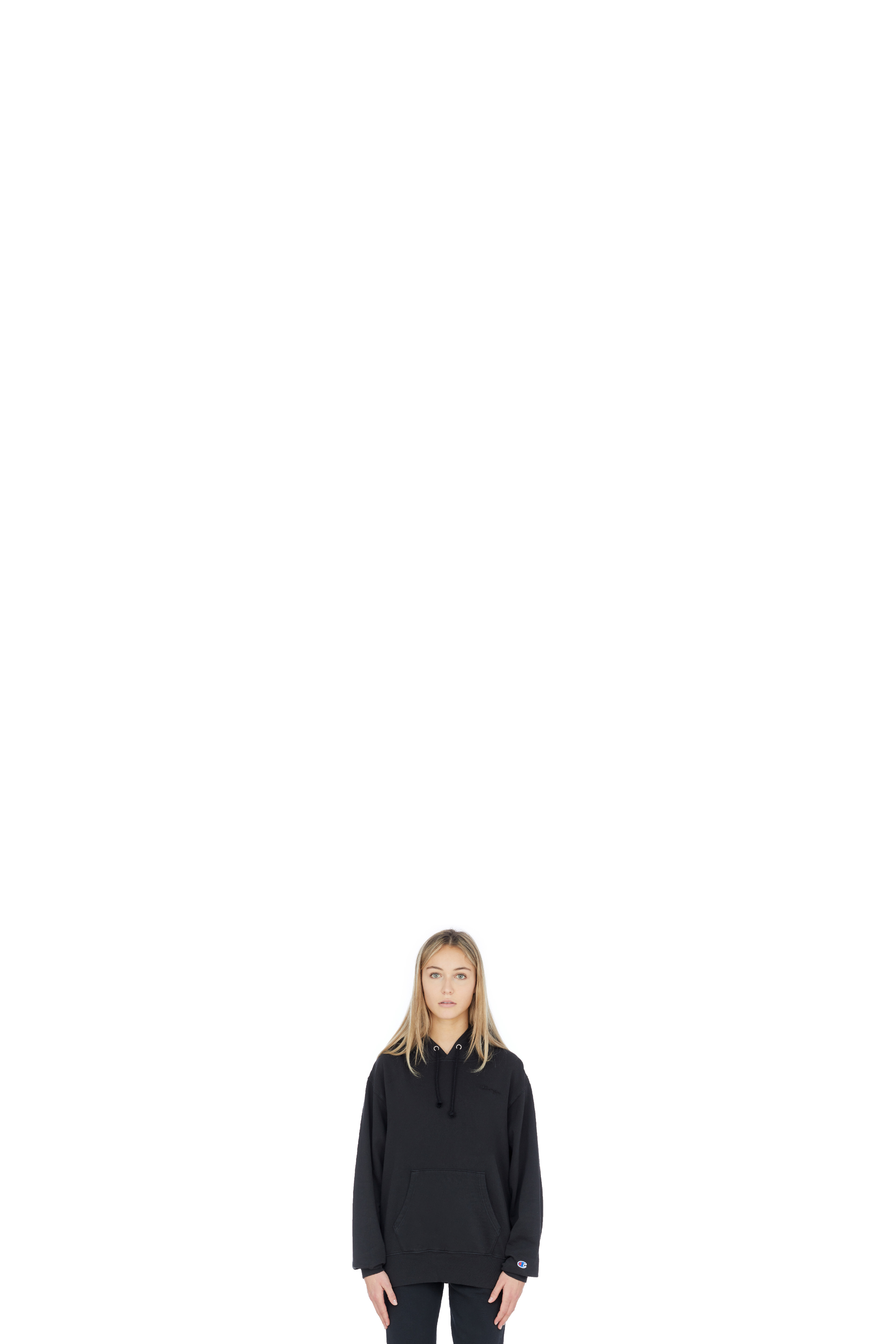 Pull à Capuche Boyfriend Vintage Dye Noir